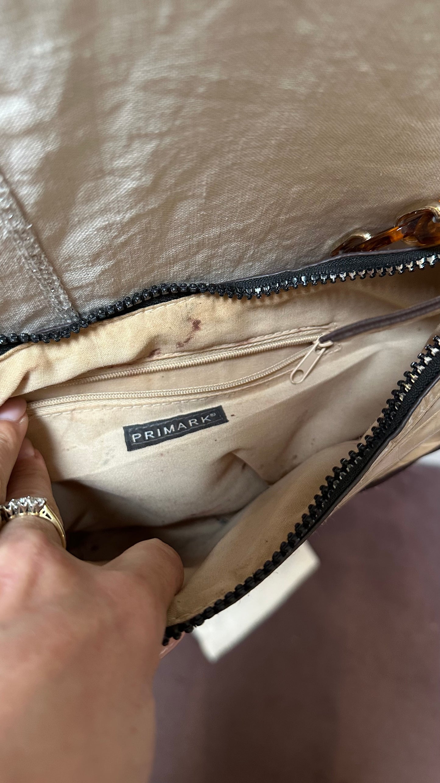 Primark Bag with Chain Detail (Stand on the inside)