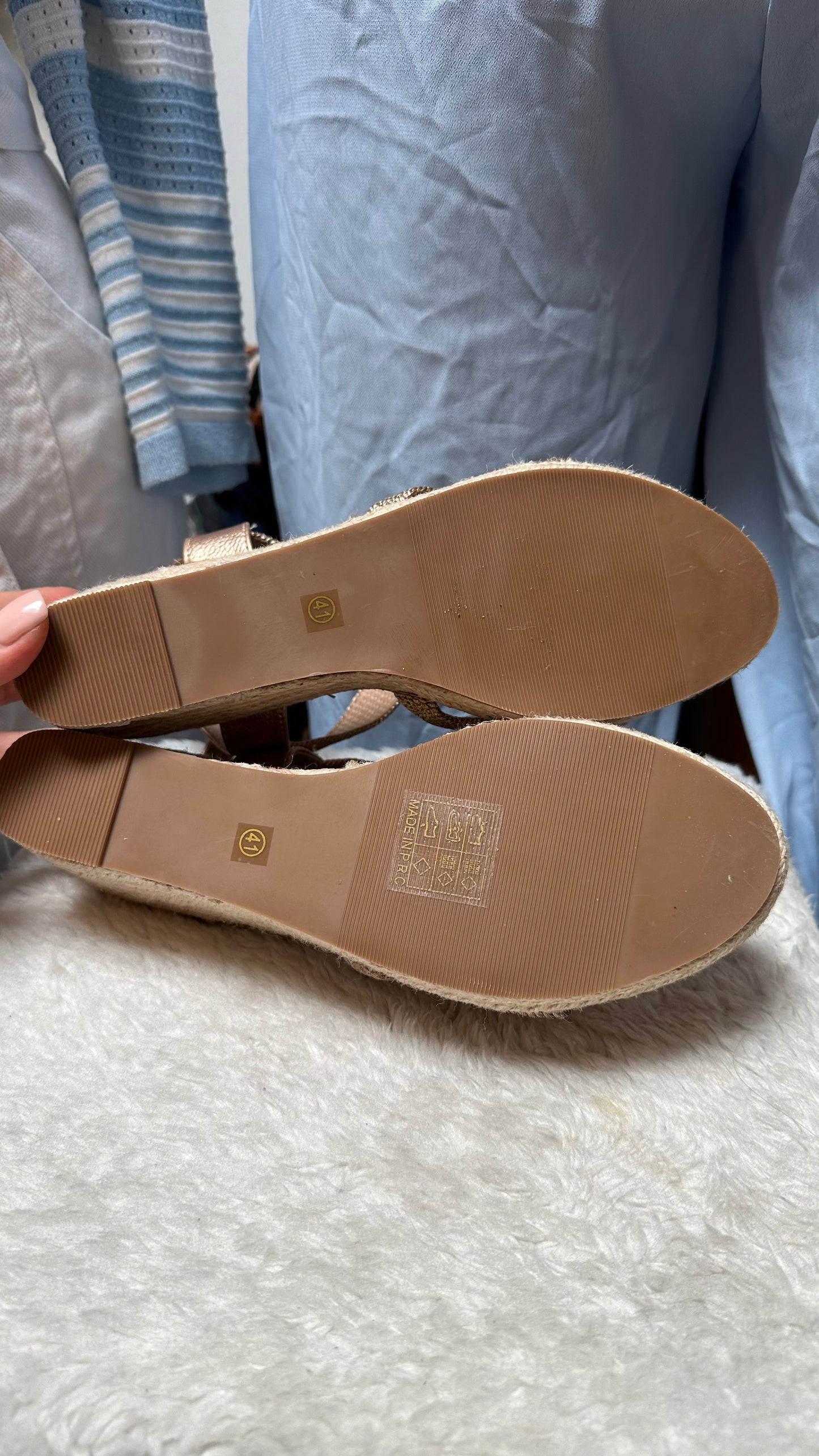 Bronze Shimmer Wedges Best fit Size 6.5