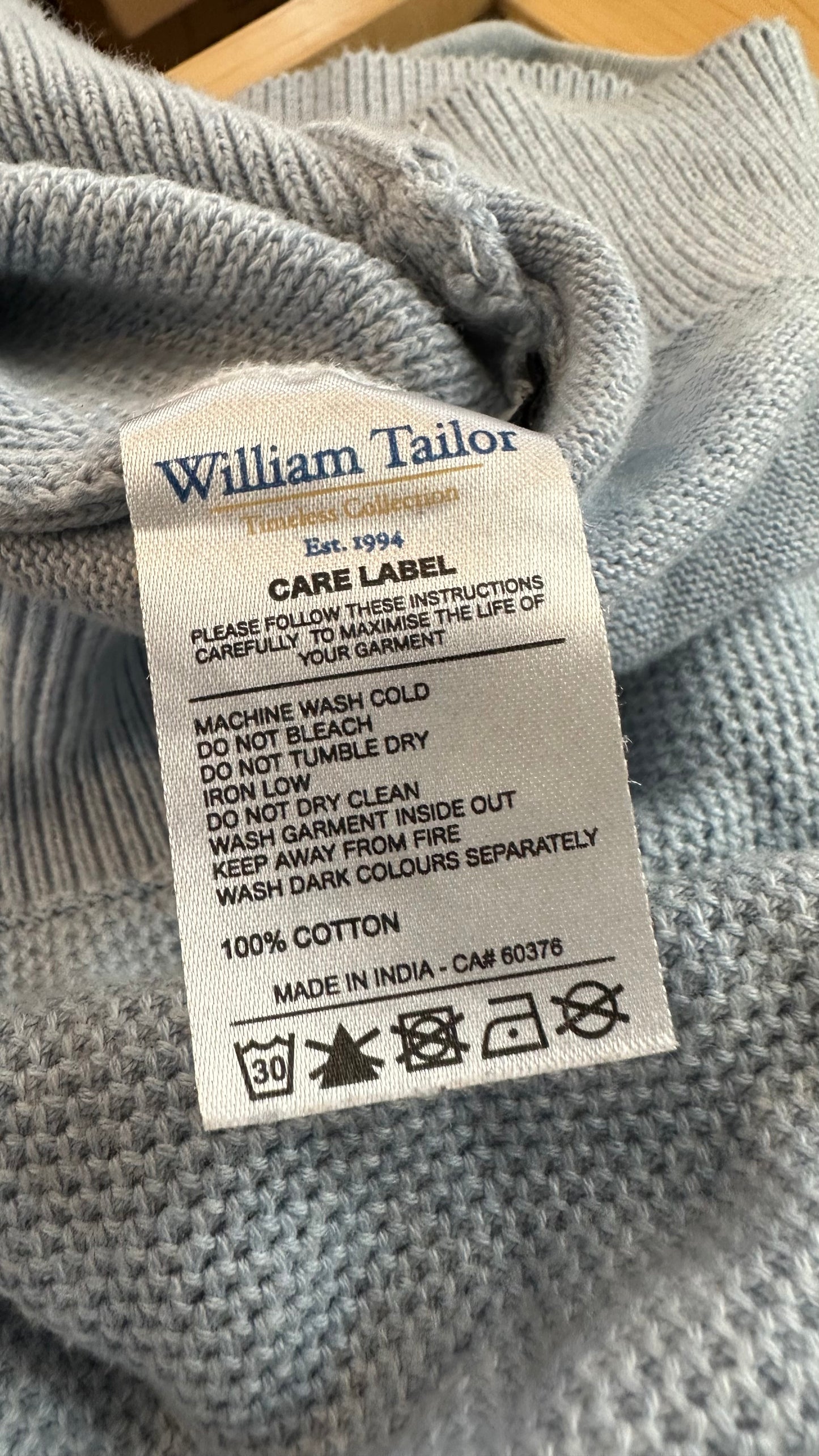 William Tailor Super Soft 100% Cotton Sweater Size 2XL