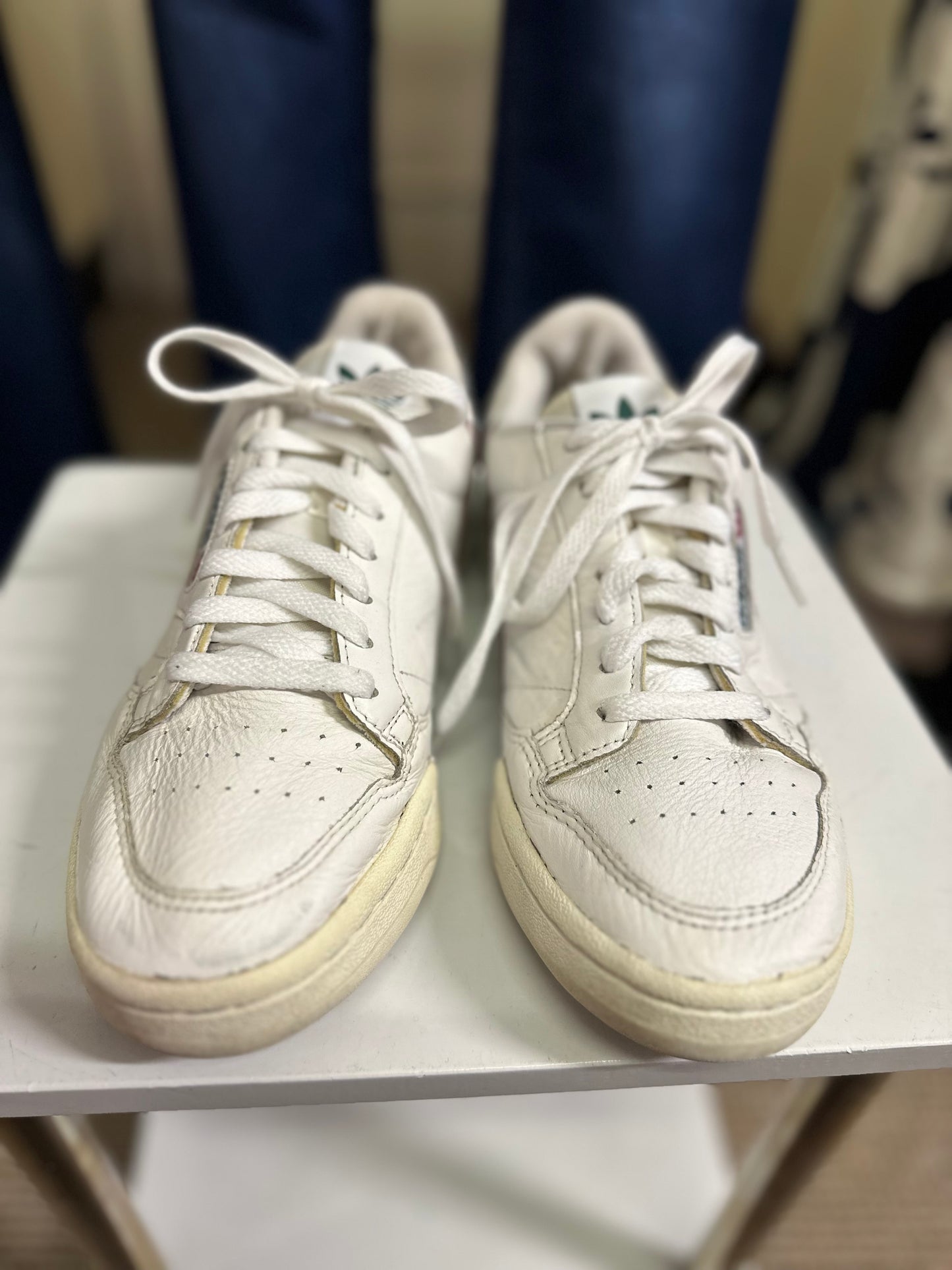 Adidas Continental 80 Leather Trainers Size 7 (insoles missing)