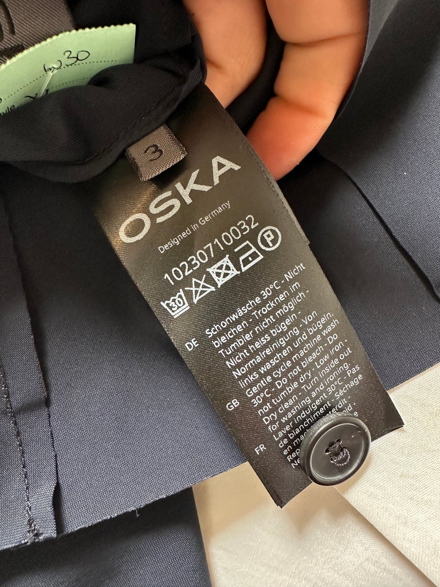 Designer Oska Navy Jacket Size 14/16