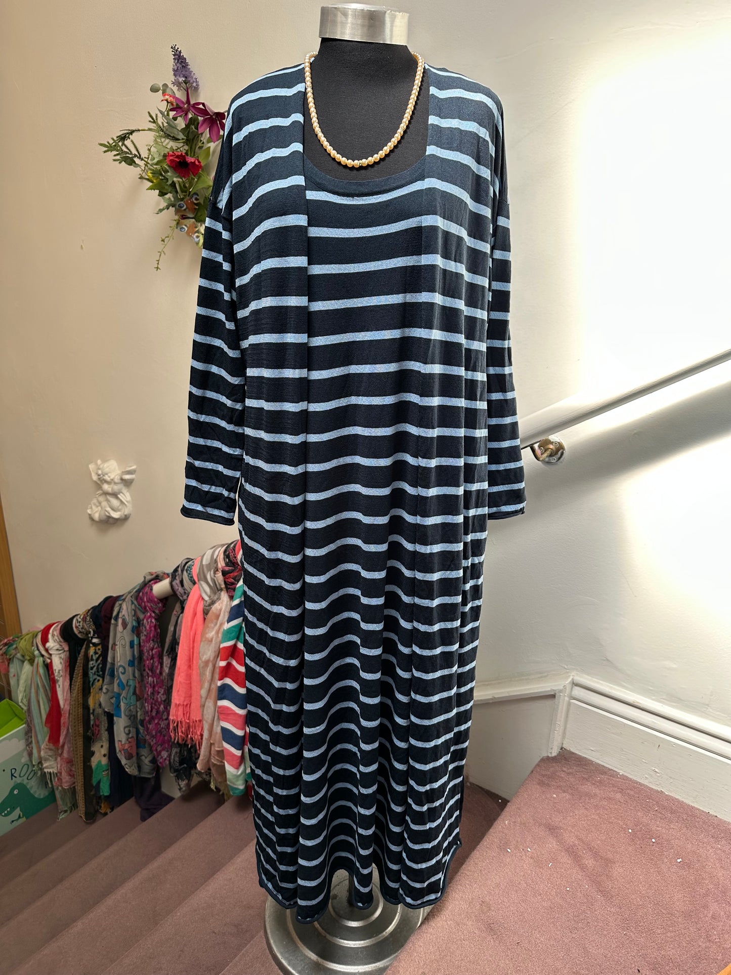 Gallery 2 Piece Dress & Long Cardigan New with Tags Size L/XL