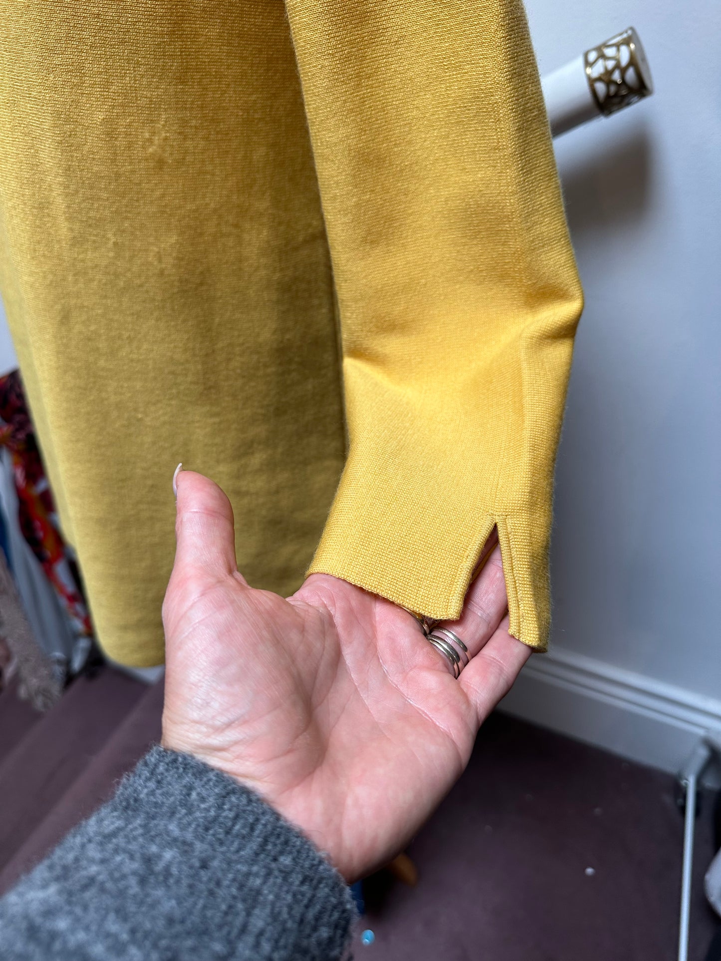 Designer Cos Mustard 92% Wool Sweater Size S