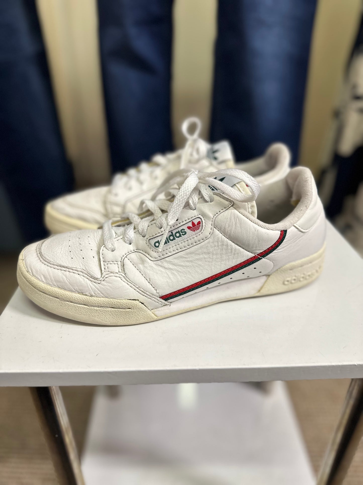 Adidas Continental 80 Leather Trainers Size 7 (insoles missing)