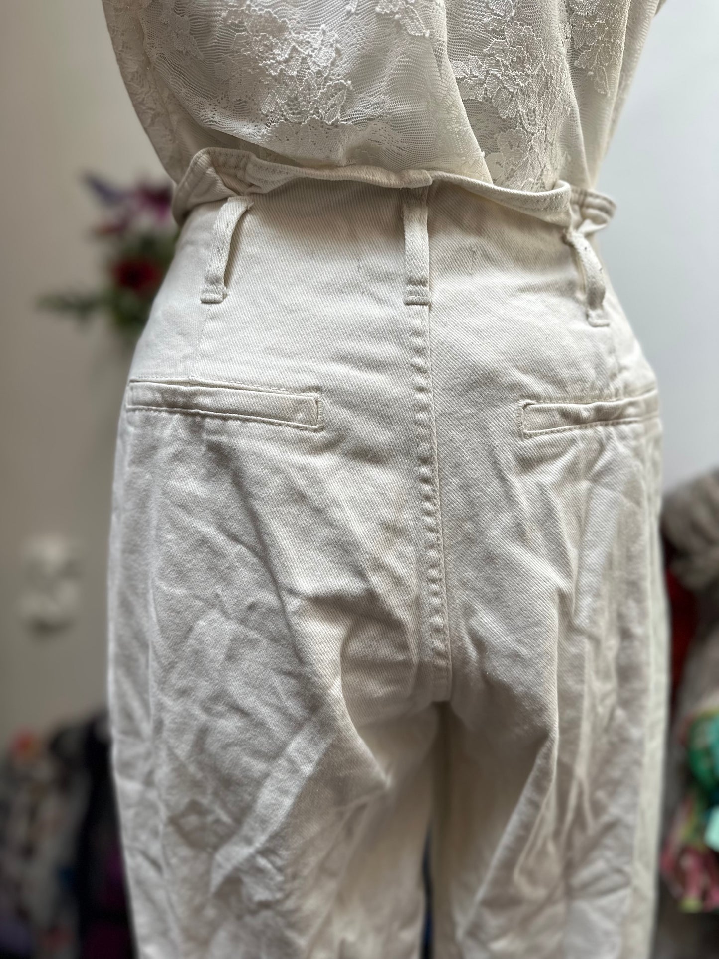 Denim Co 100% Cotton Cream Jeans Size 10