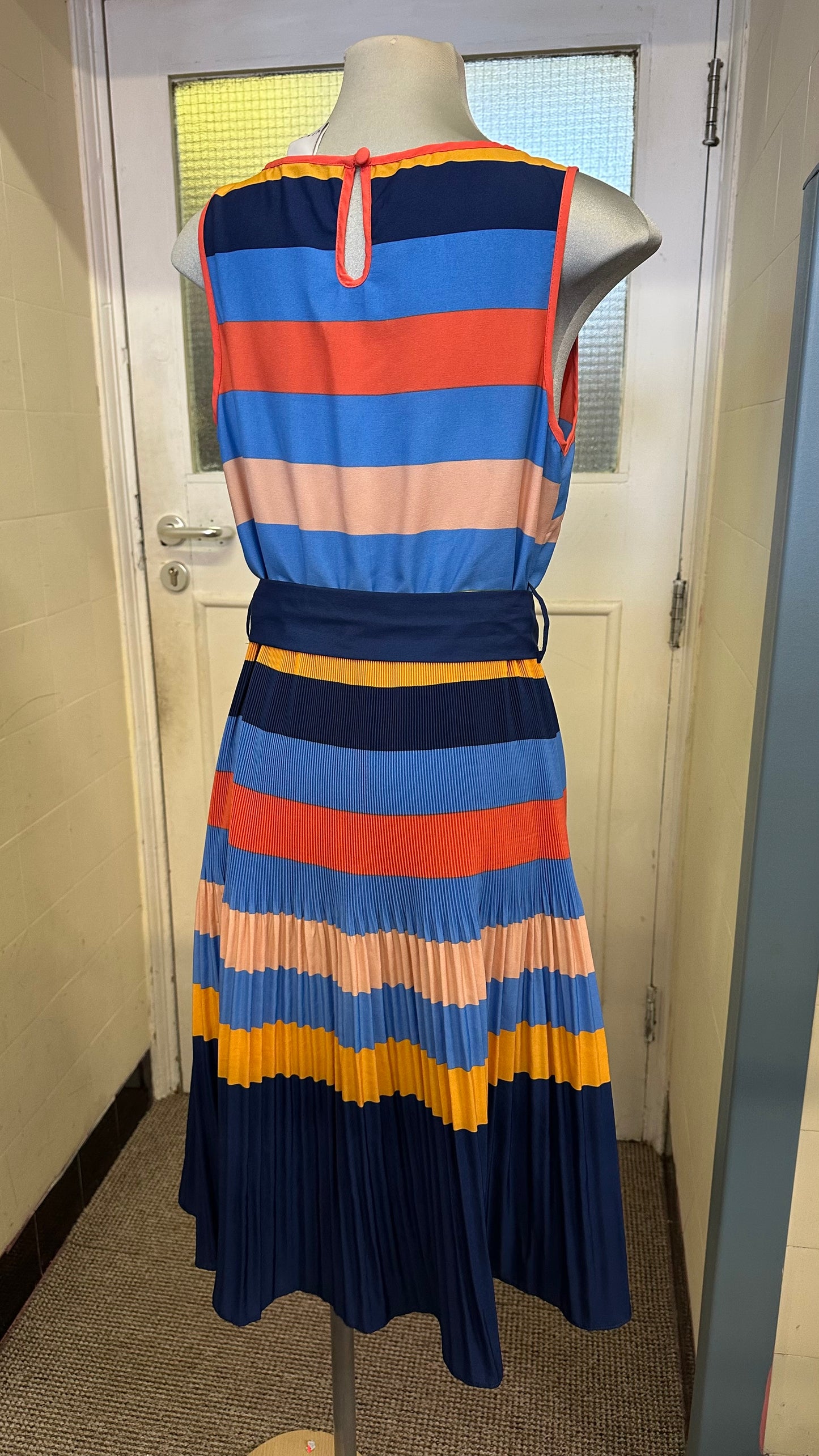 Vila Striped Sleeveless Dress Size M