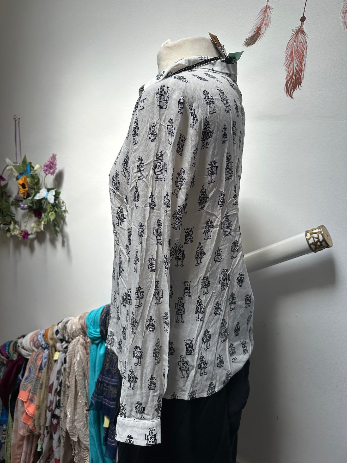 Designer Sugarhill Robot Blouse New with Tags Size 12 RRP €56