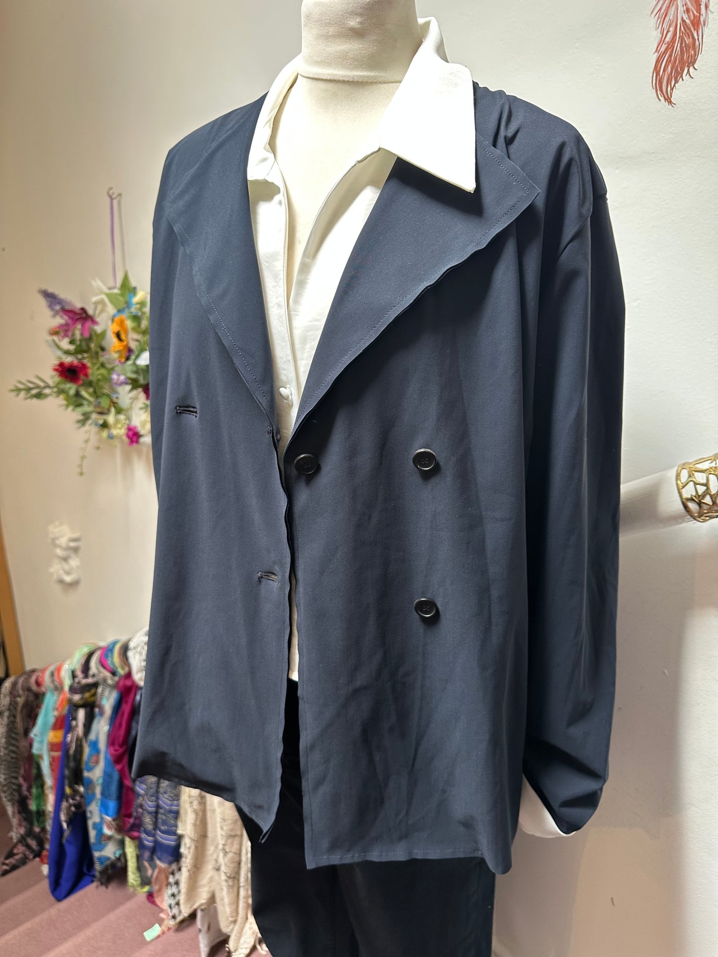 Designer Oska Navy Jacket Size 14/16