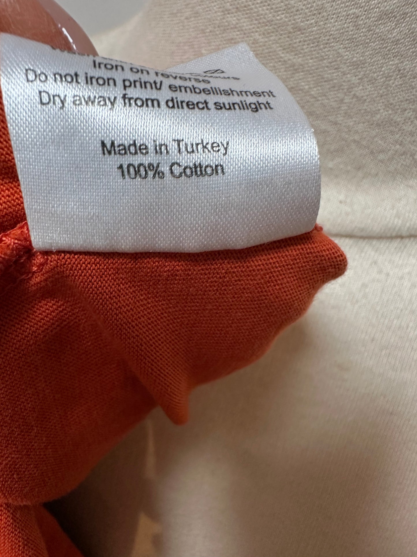 Nicce 100% Cotton Burnt Orange Tshirt Size S