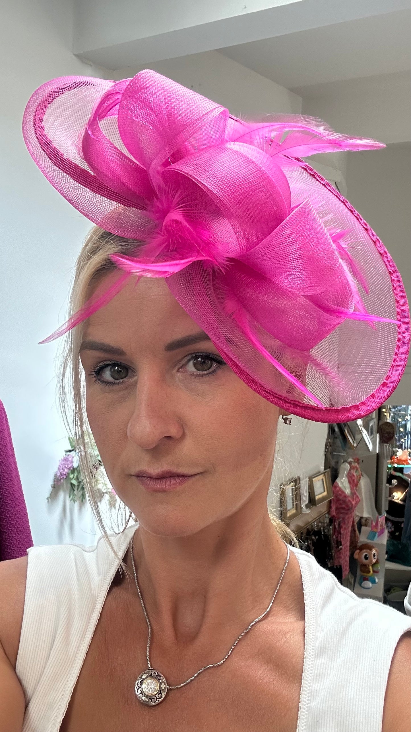 Hot Pink Hat/Fascinator