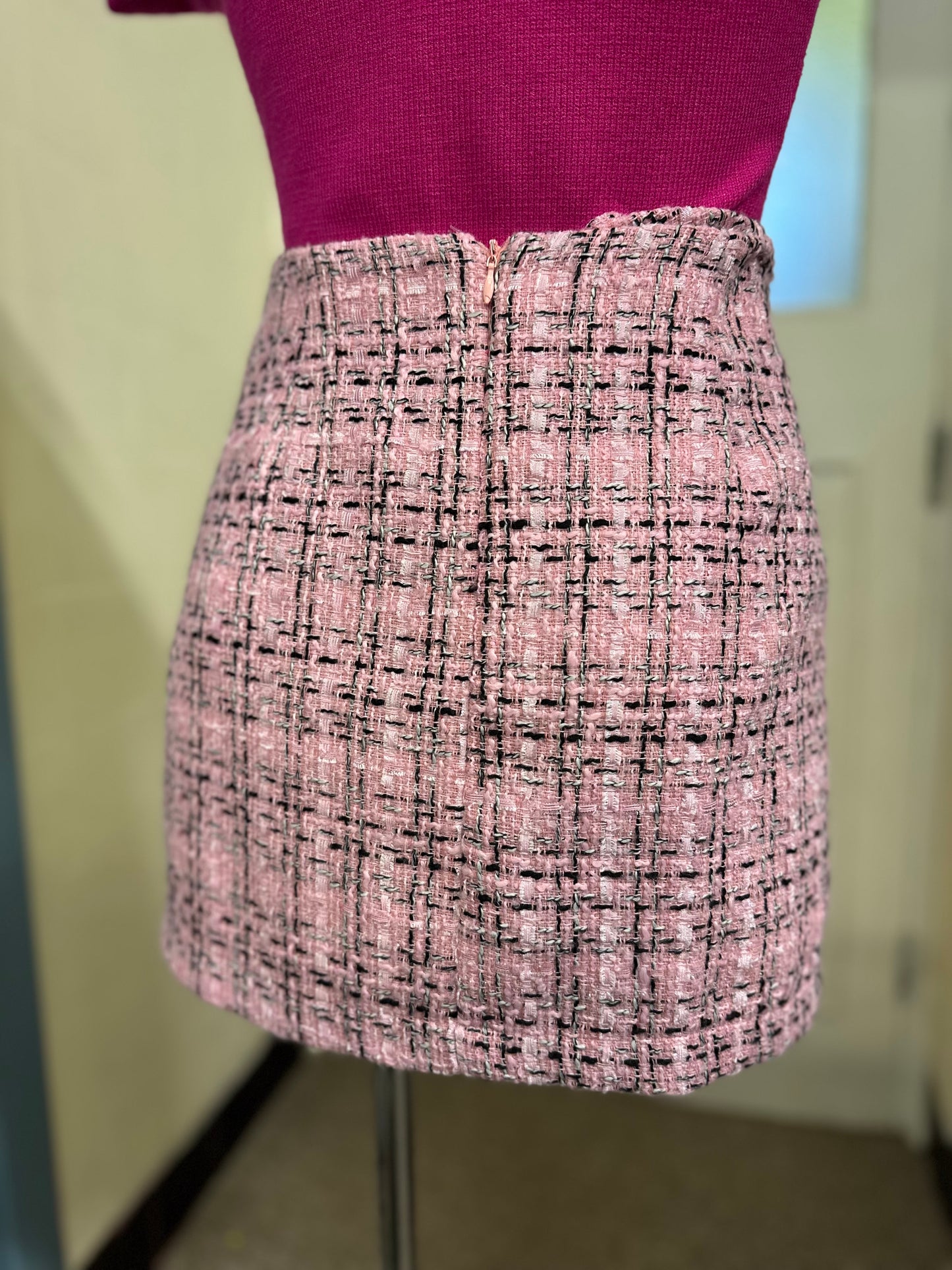 Shein Pink Textured Skirt Size XS