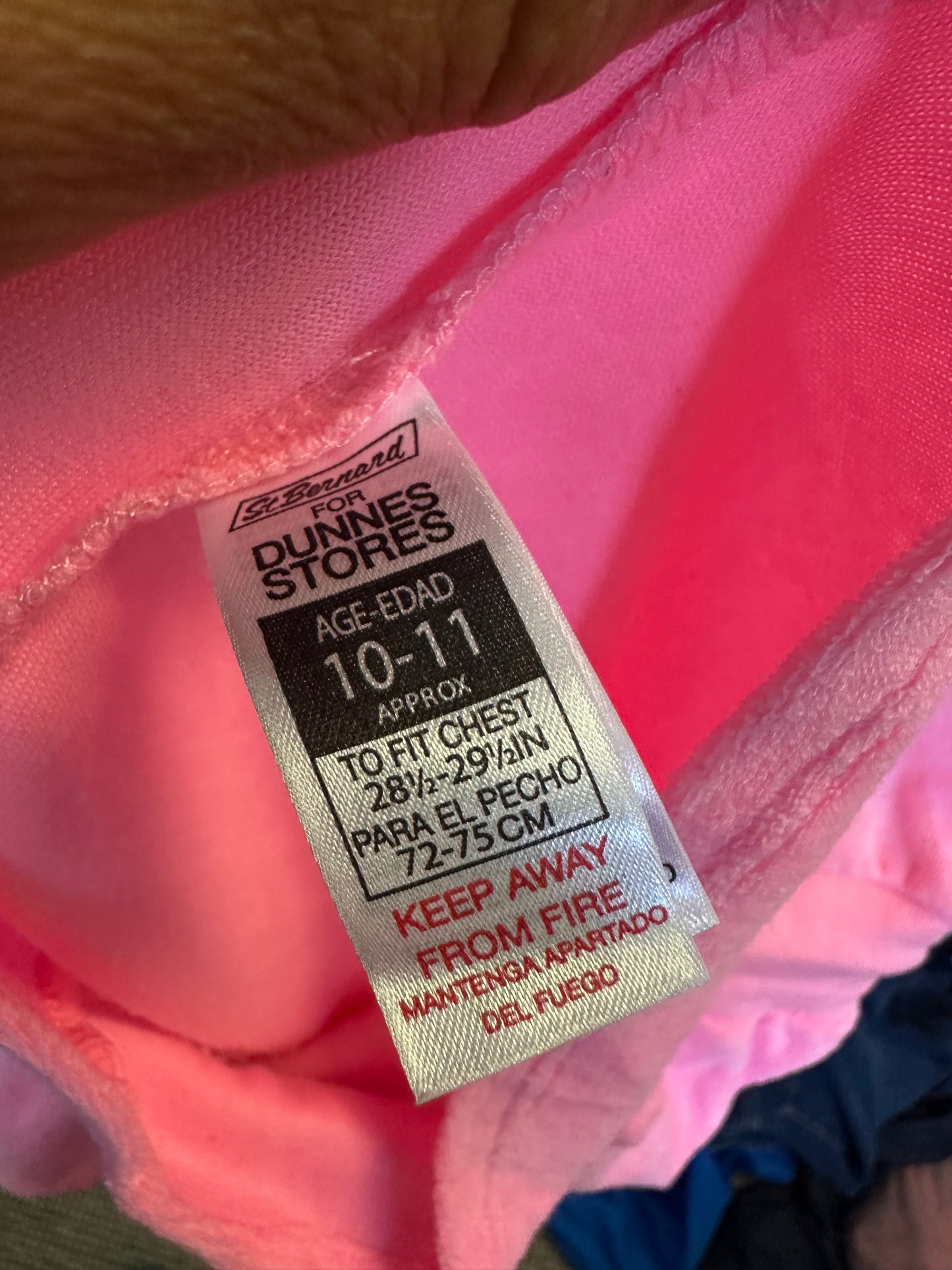 Dunnes Pink Frotee Romper Age 10-11