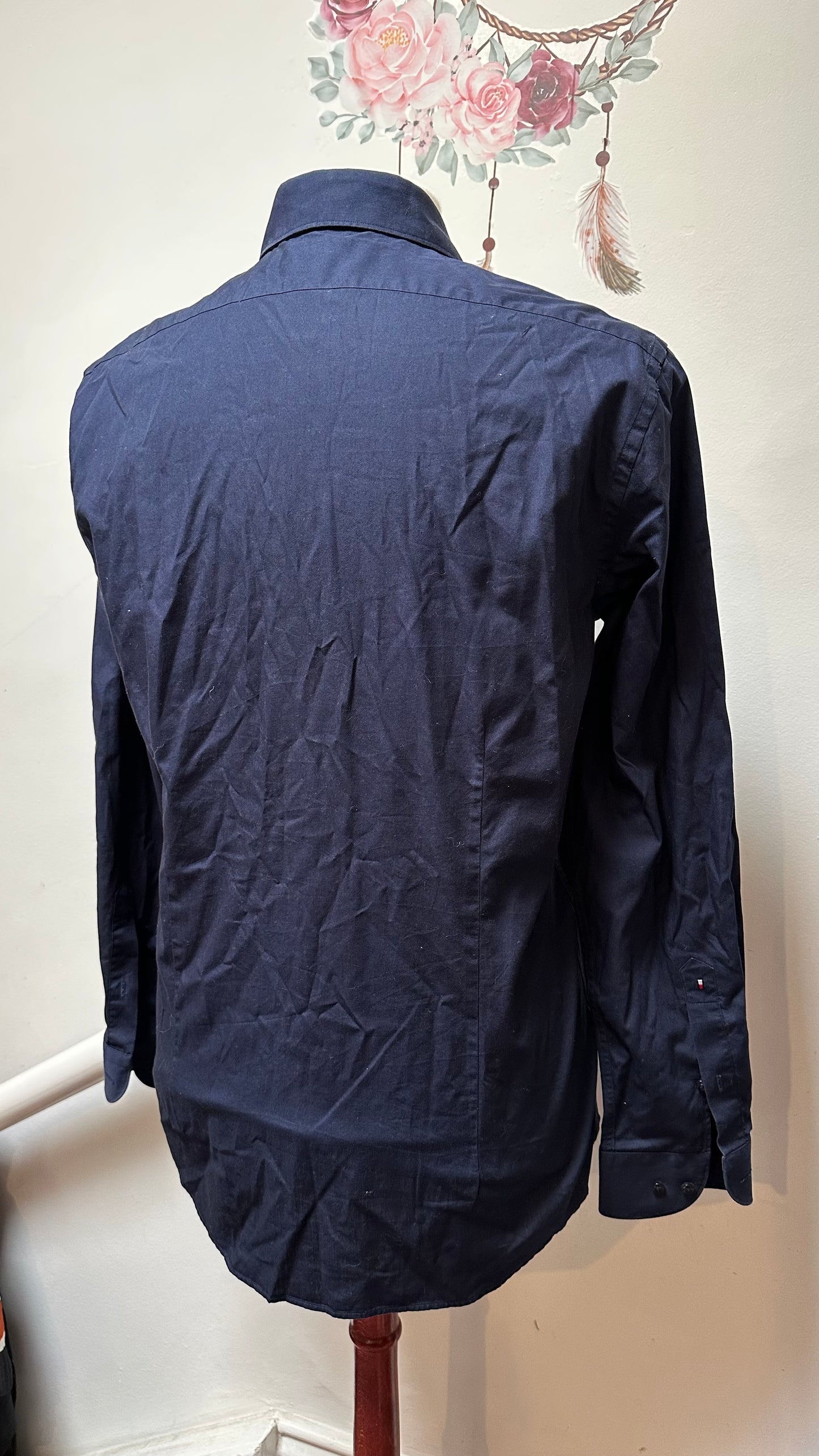 Tommy Hilfiger Navy Fitted Shirt Size M