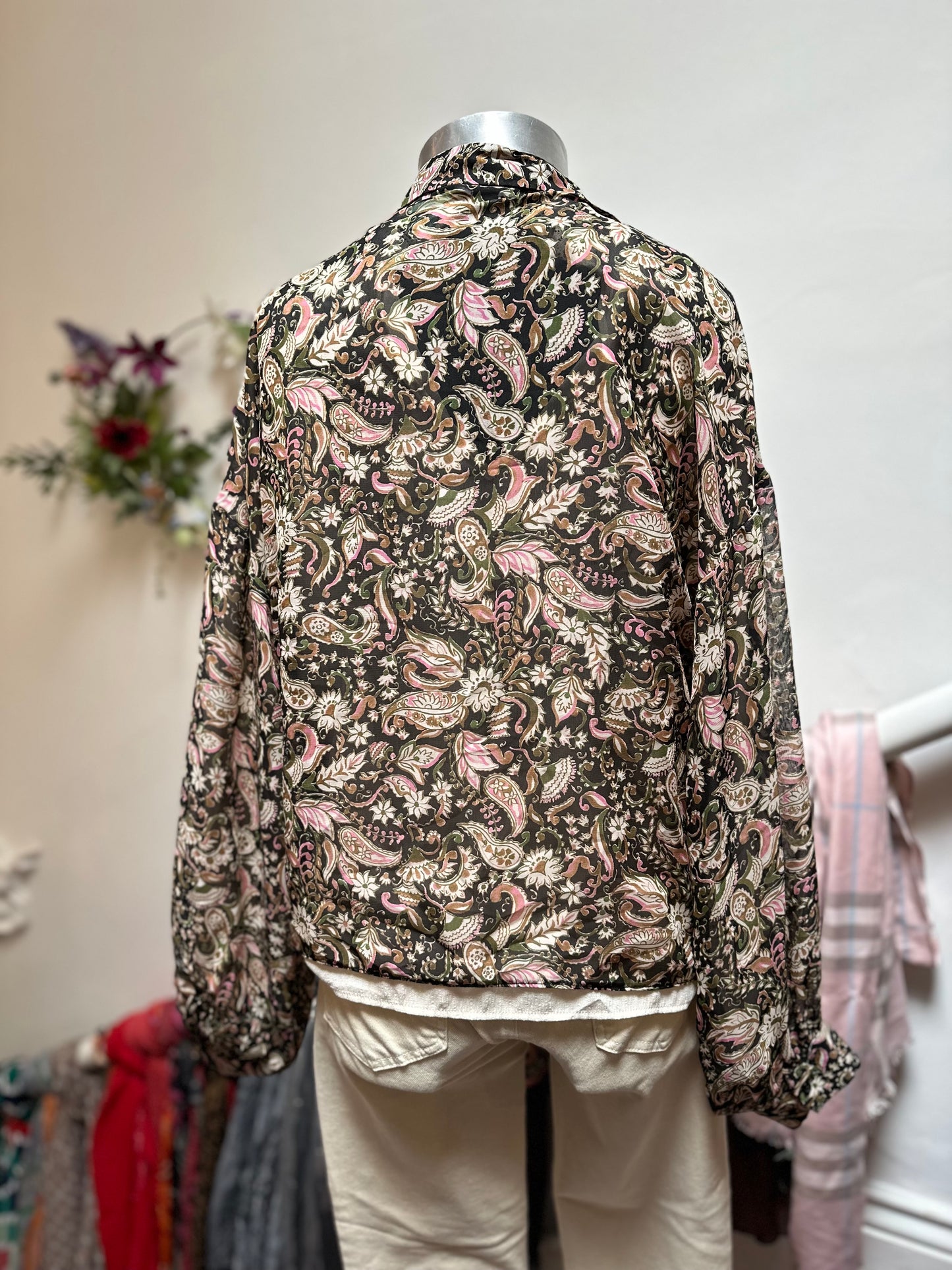 New Look Floral Bolero Blouse Size 16