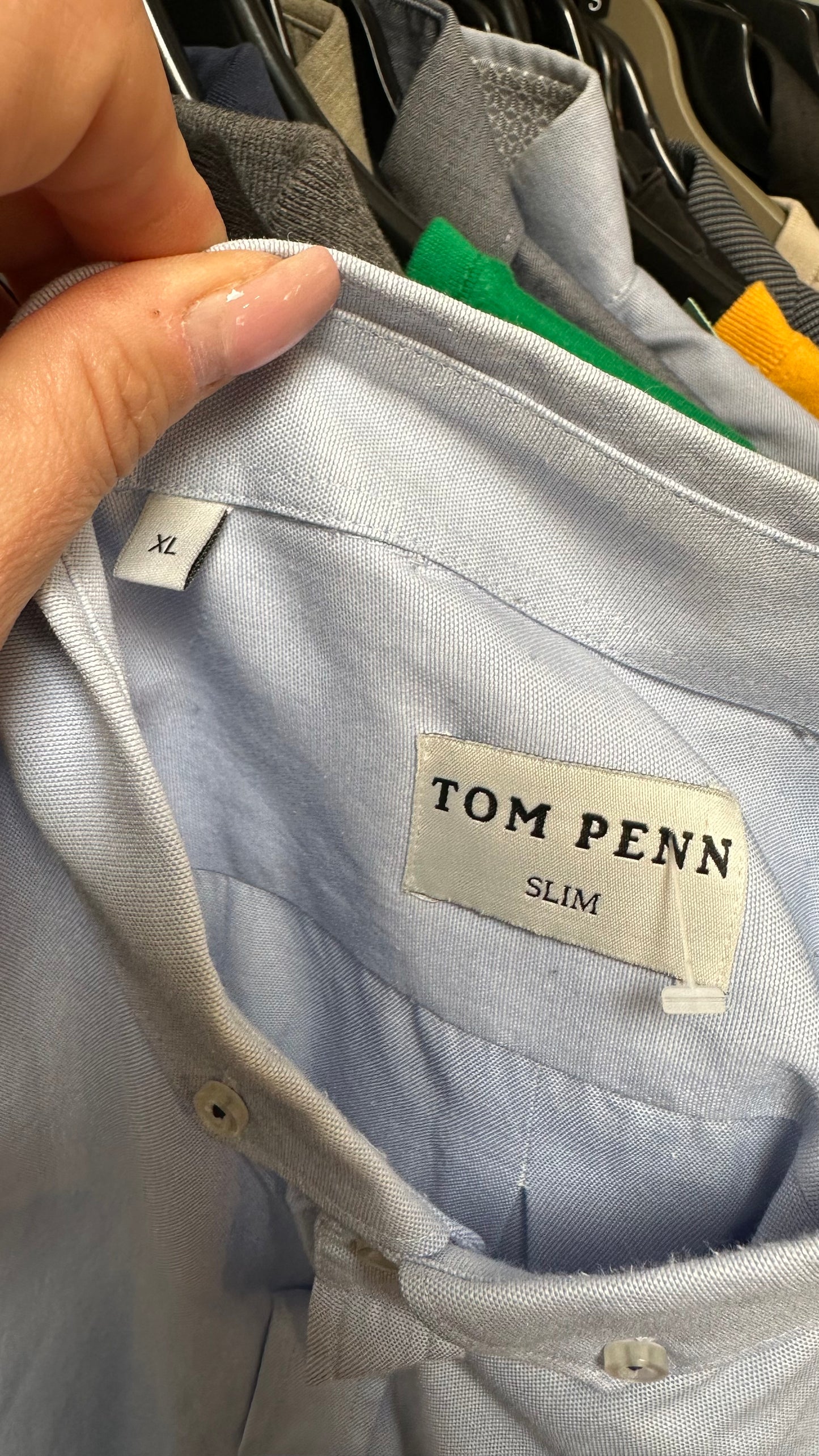 Tom Penn Slim Fit Size XL Short Sleeve Shirt