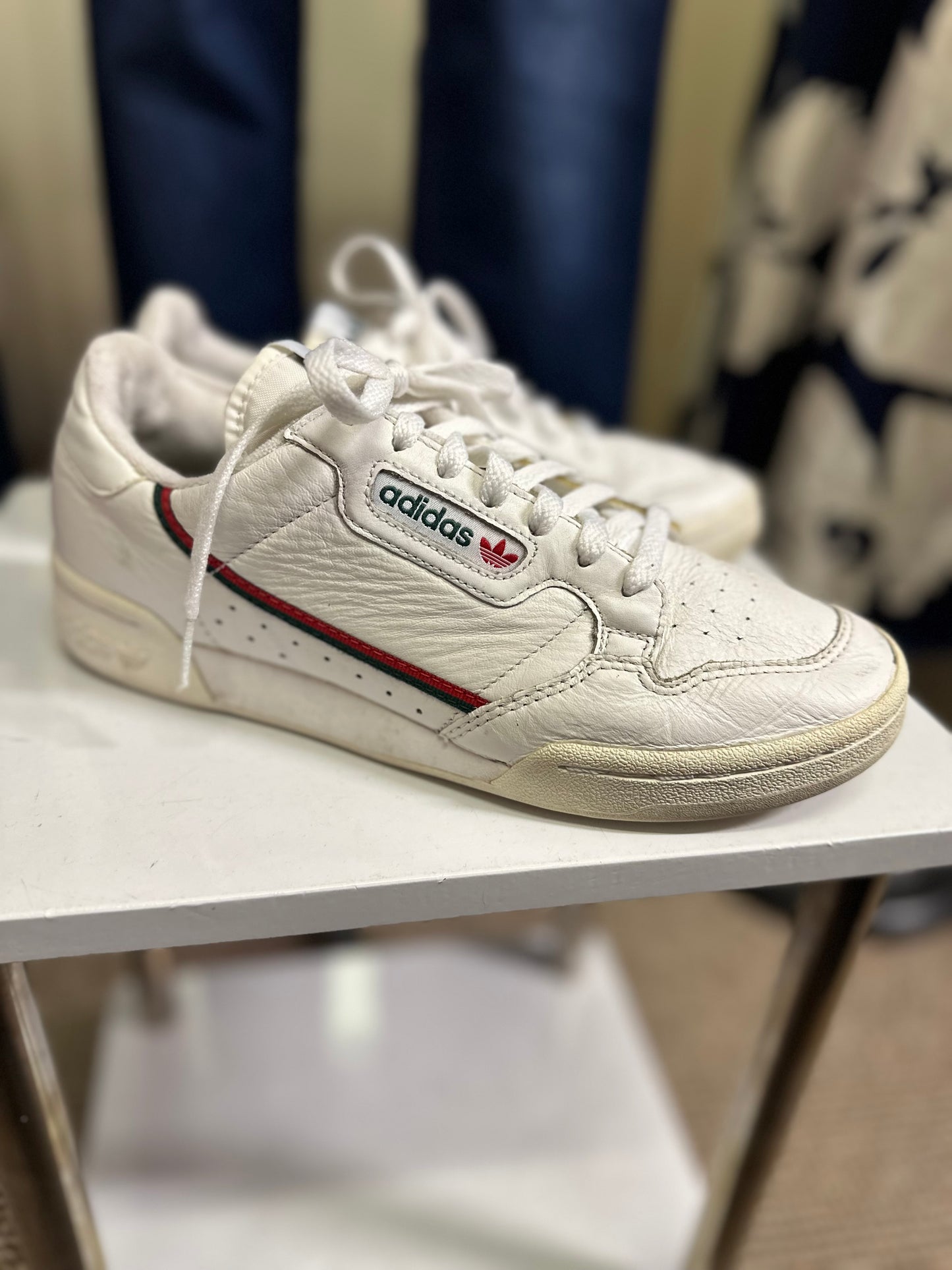 Adidas Continental 80 Leather Trainers Size 7 (insoles missing)