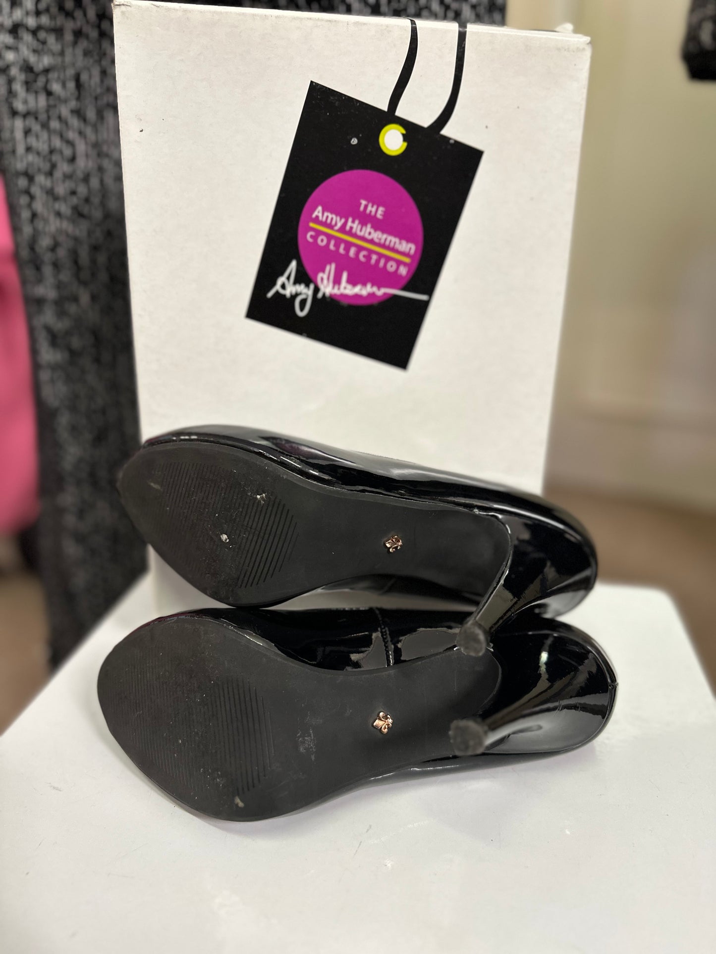 Bourbon by Amy Huberman Patent Peep Toes As New Size 4