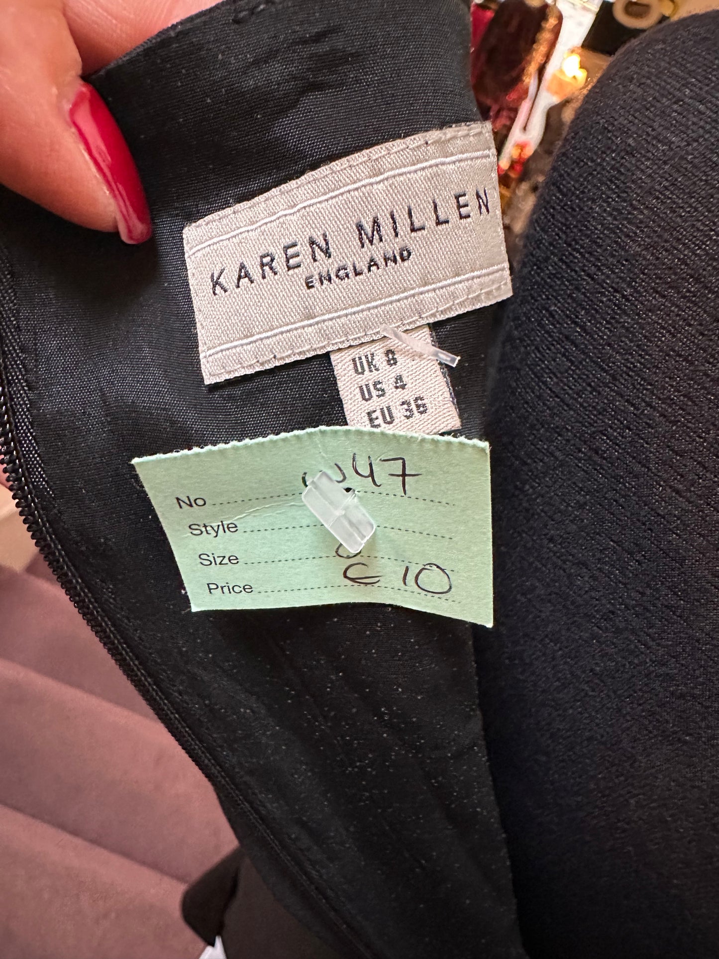 Designer Karen Millen Black One Shoulder Statement Dress Size 8