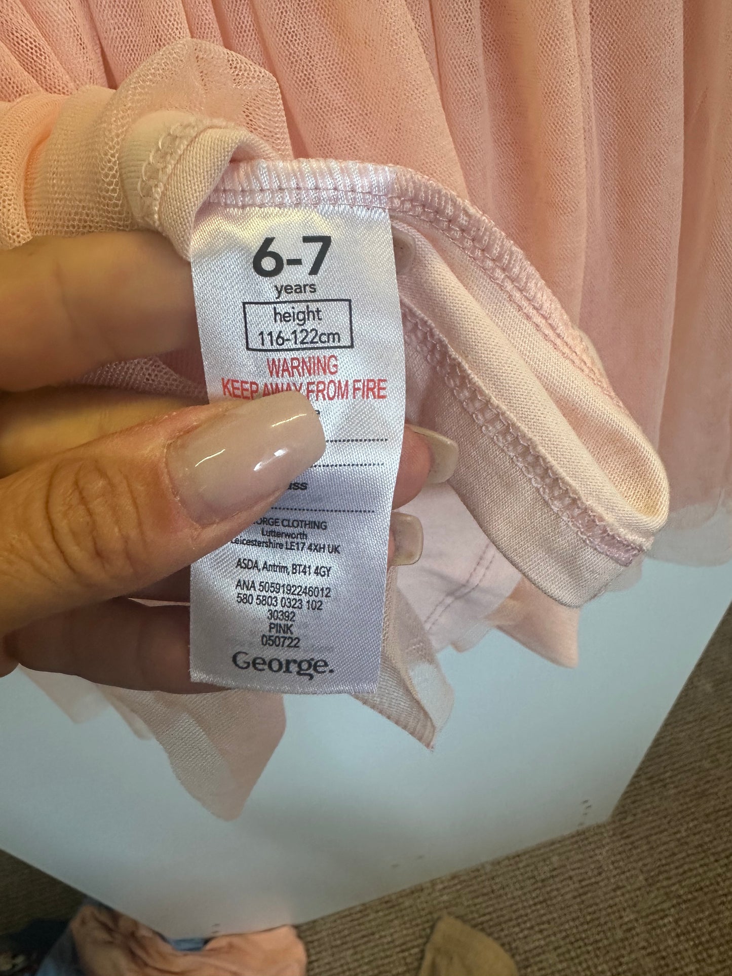 George Peach Tulle Skirt Age 6-7