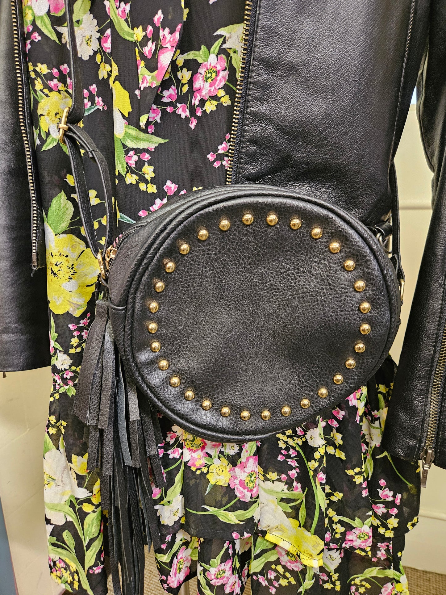 Atmosphere, crossbody, studded bag