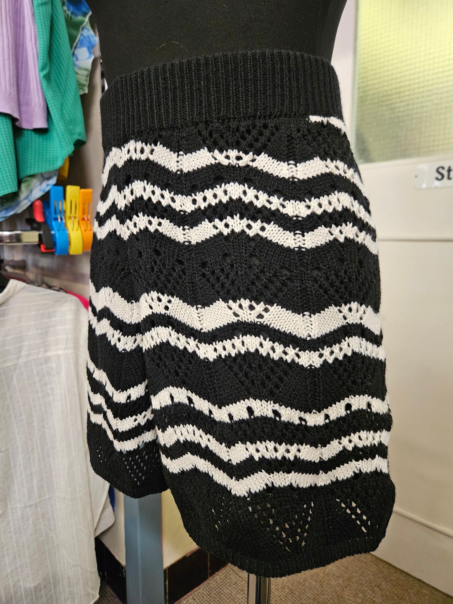 In the style, new, crochet shorts, size 14