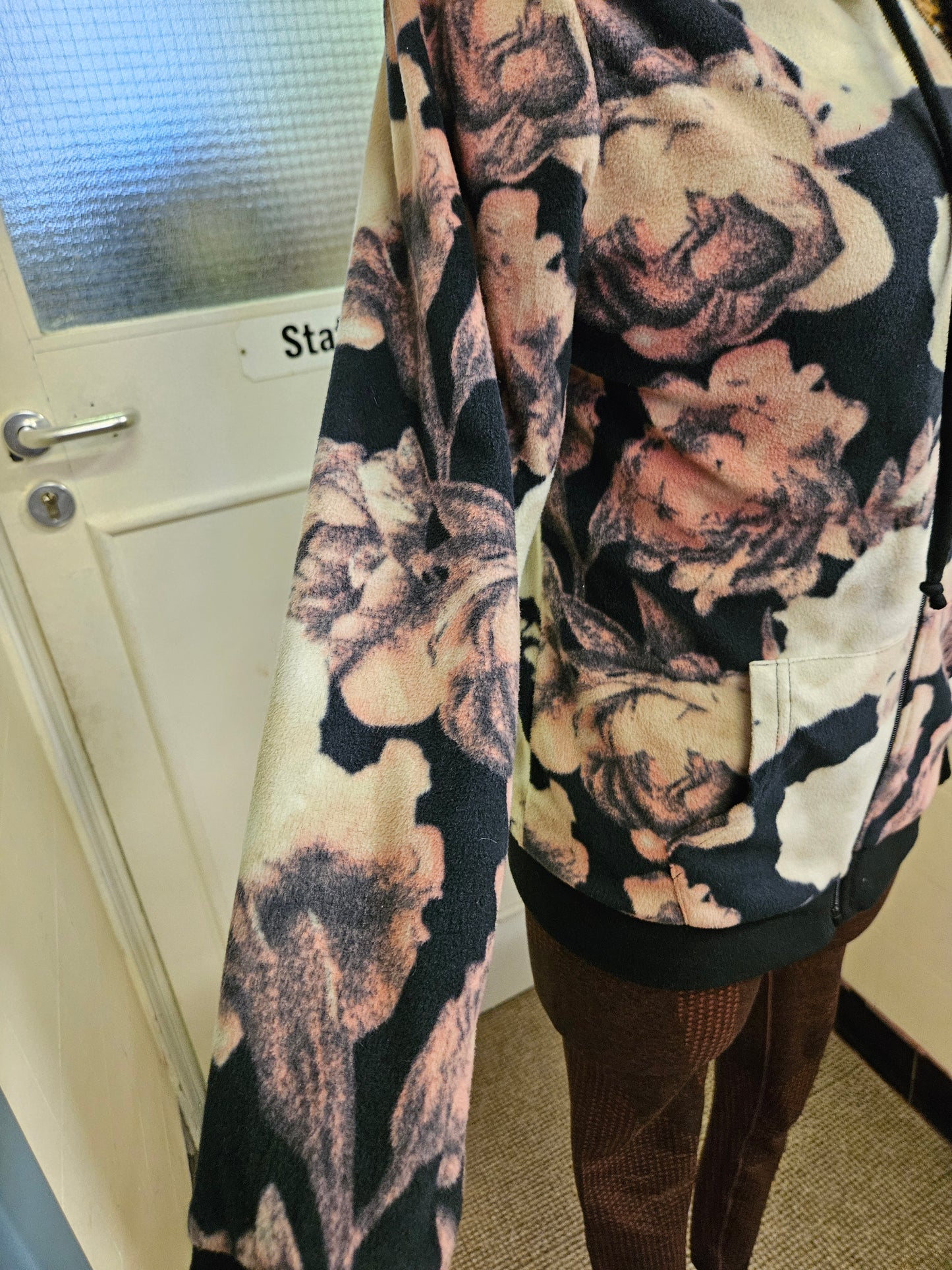Reversible, hooded fleece, size S/M