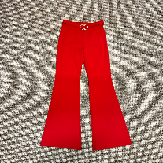 Red Flared Trousers Size S