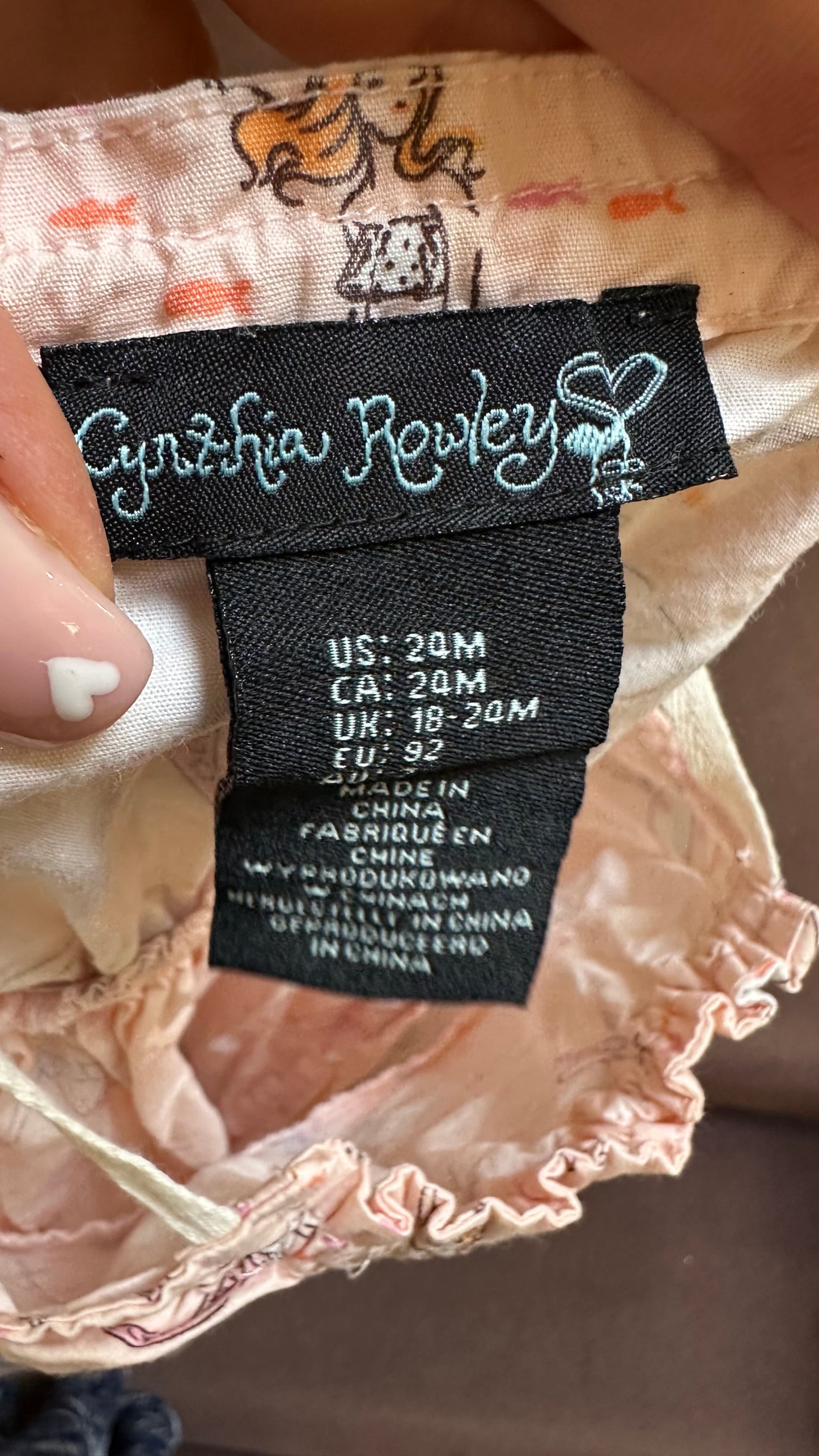 Designer Cynthia Rowley 100% Cotton Mermaid Dress Age 18-24m