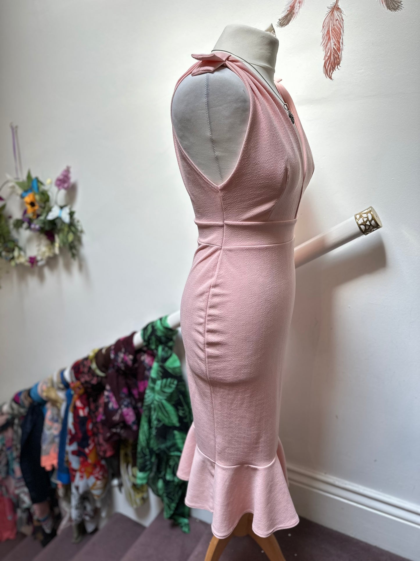 Boohoo Blush Pink Mermaid Dress Size S
