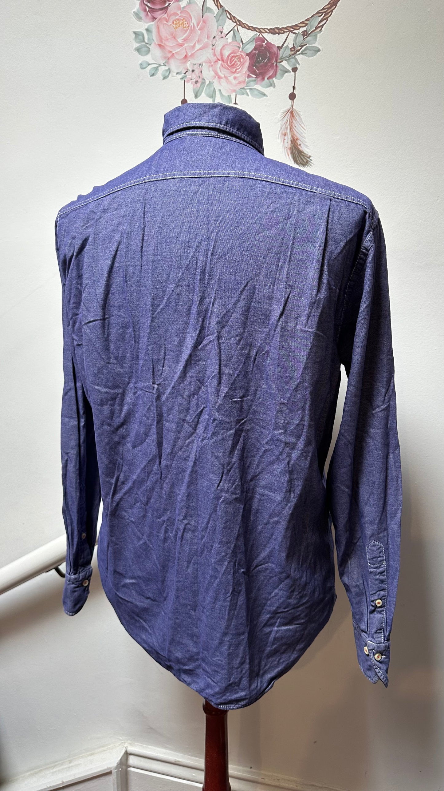 Designer Stentström Denim Shirt Size L 100% Cotton RRP €250!!!