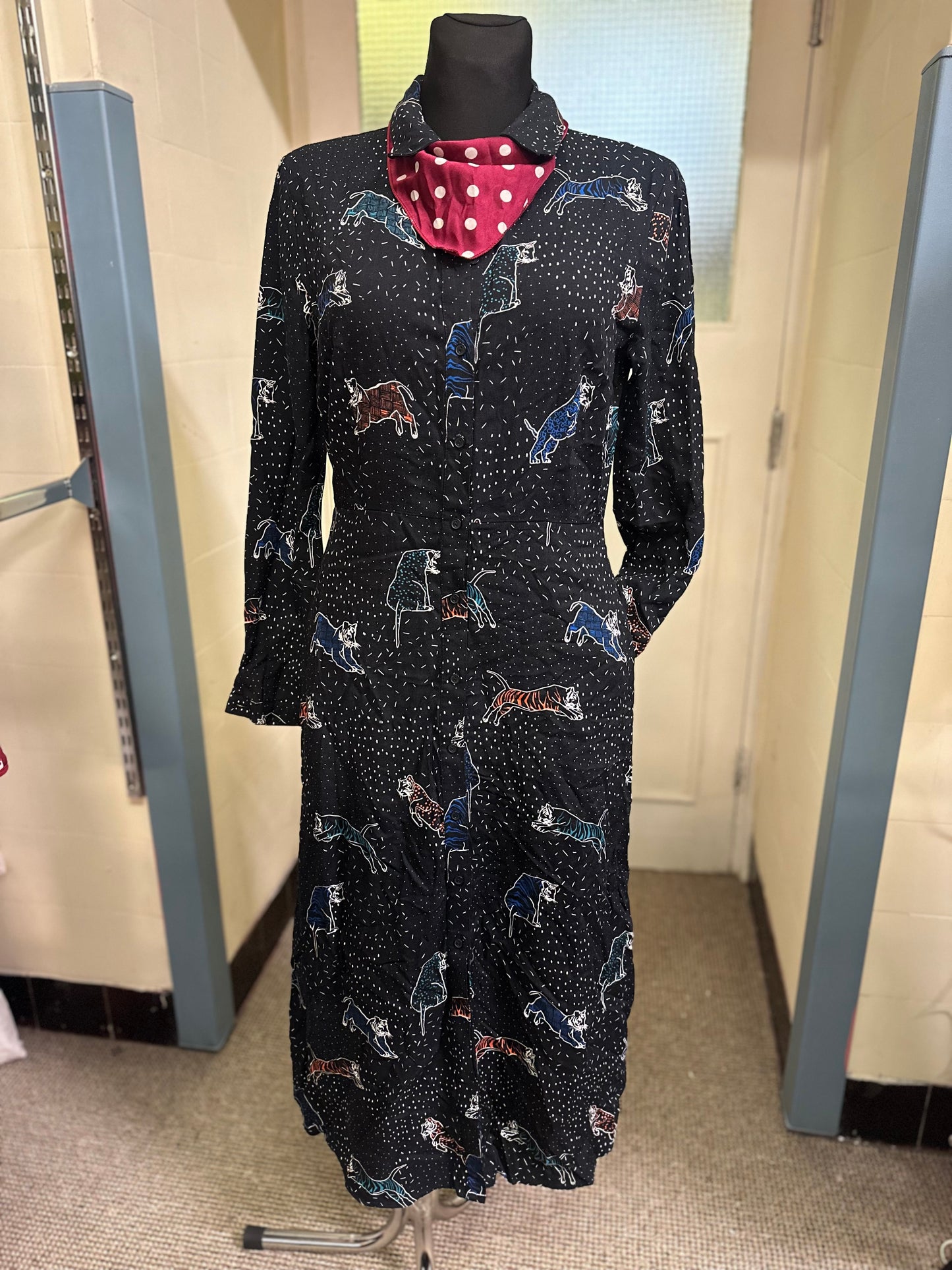 Designer Sugarhill Tiger Dress with Pockets Size 10