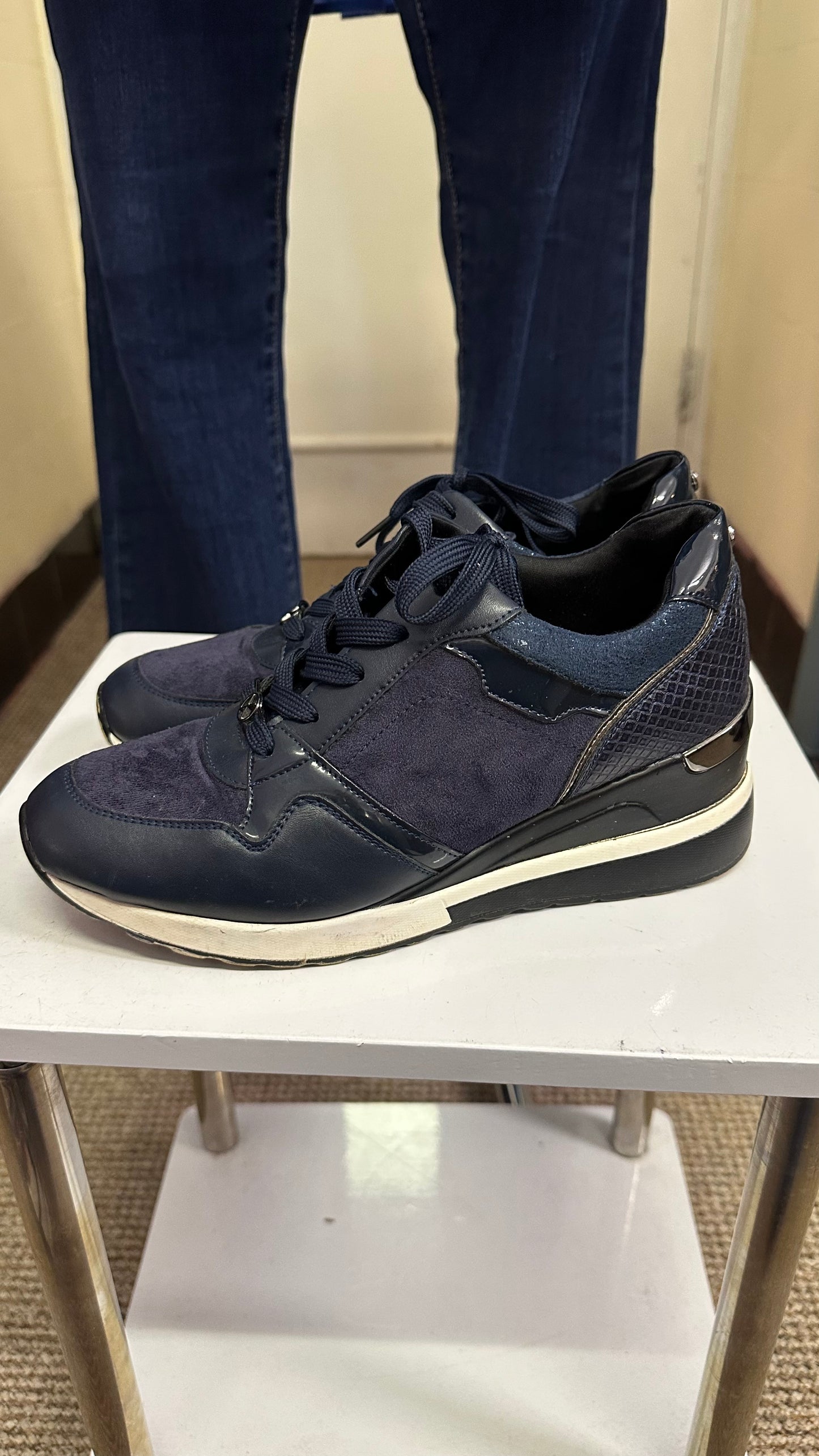 Lloyd & Pryce Navy Trainers Size 6