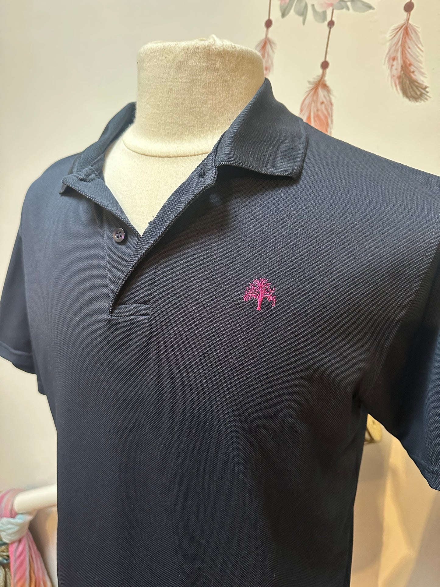 Henbury Navy Polo Shirt Size M