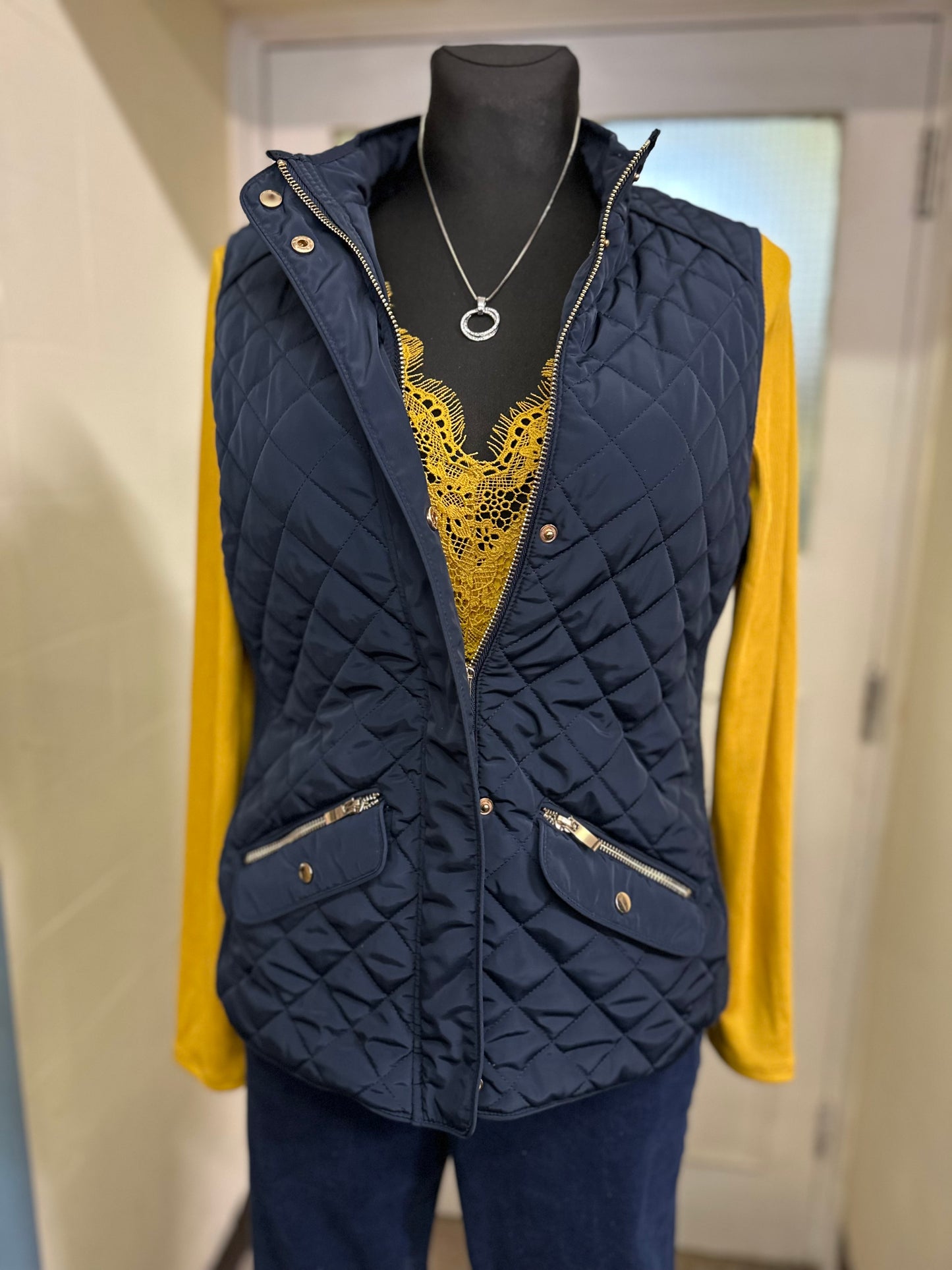 Dunnes Navy Bodywarmer Size 12