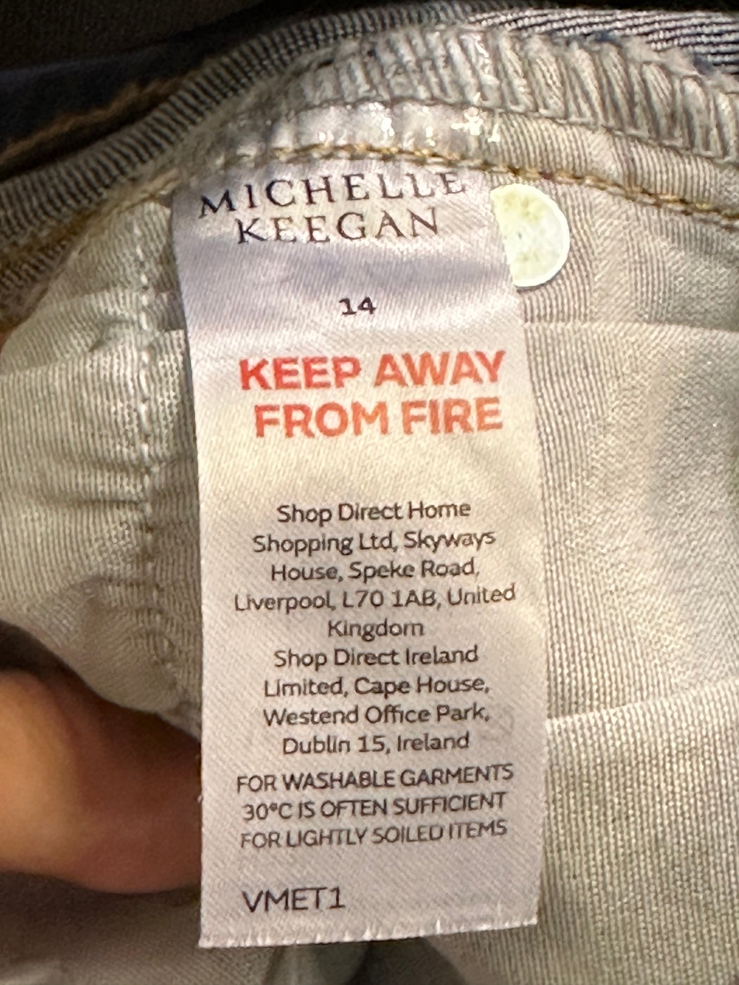 Designer Michelle Keegan Flared, Stretchy Jeans Size 14