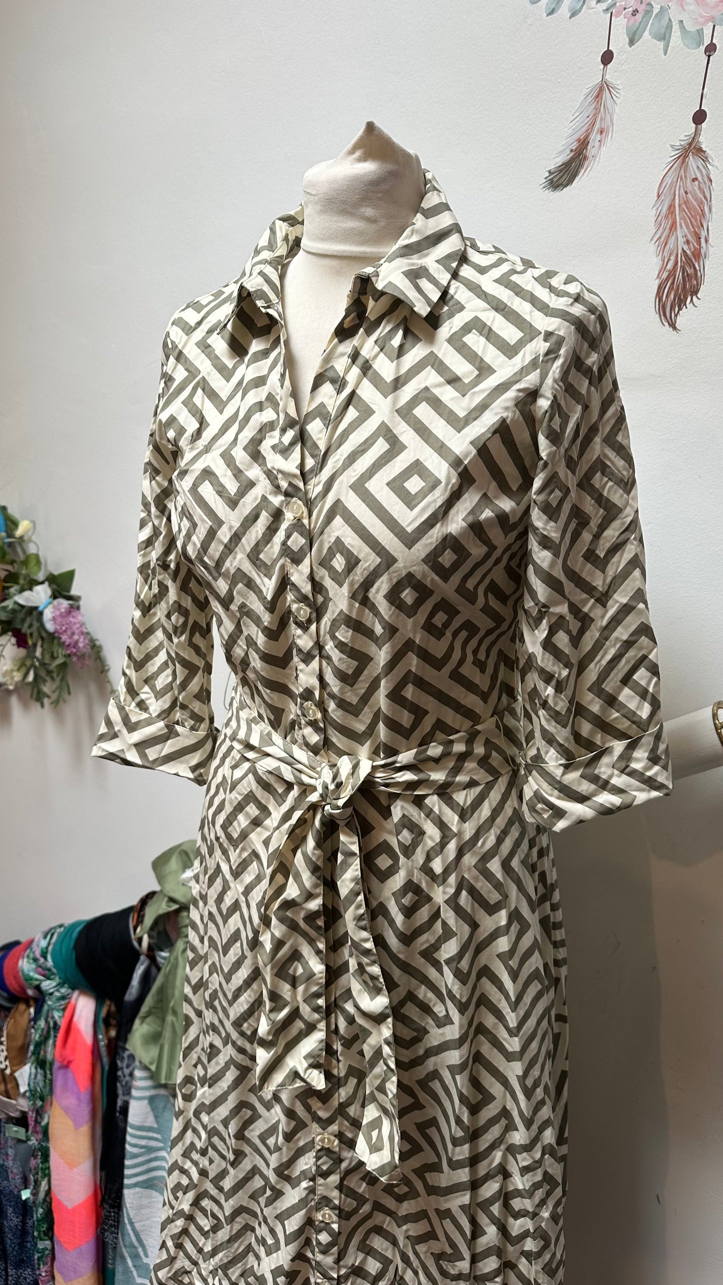 Designer Soya Concept Day Dress 100% Cotton Best Fit Size 10