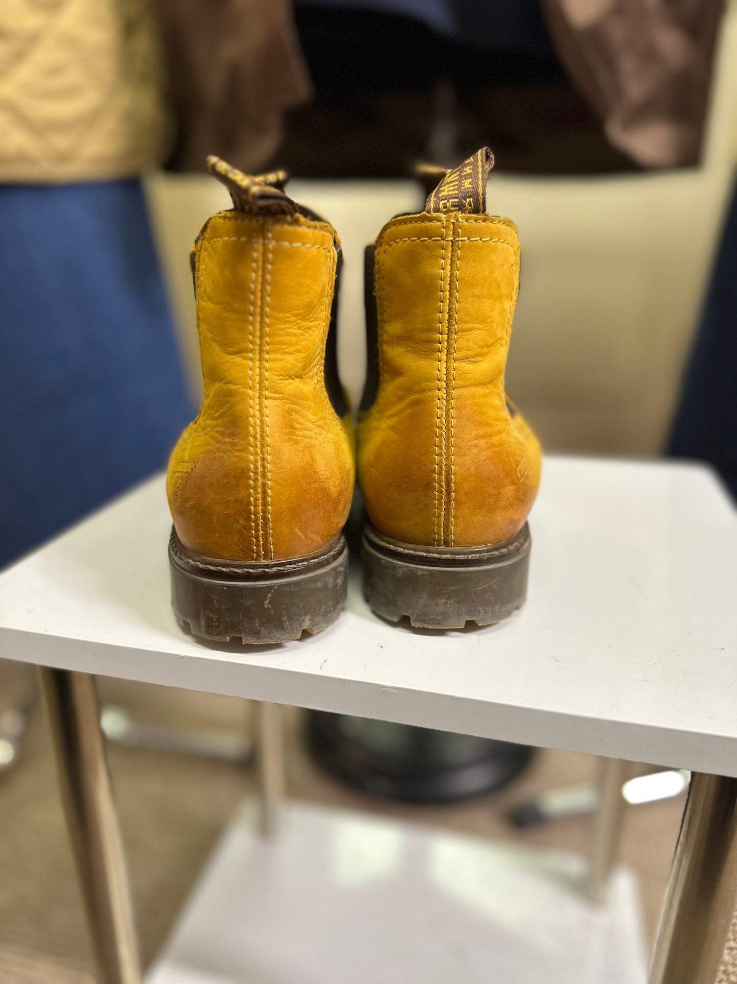 Remonte Suede Mustard Boots Size 7 (EU 41) Some marks, see last photos