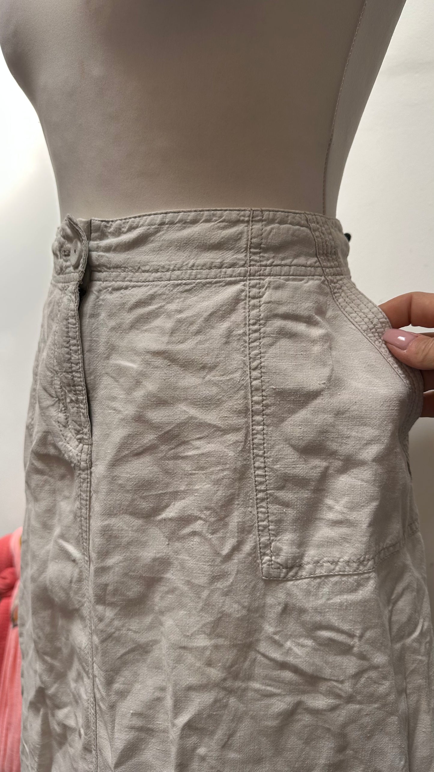 M&S 100% Linen Skirt Size 14
