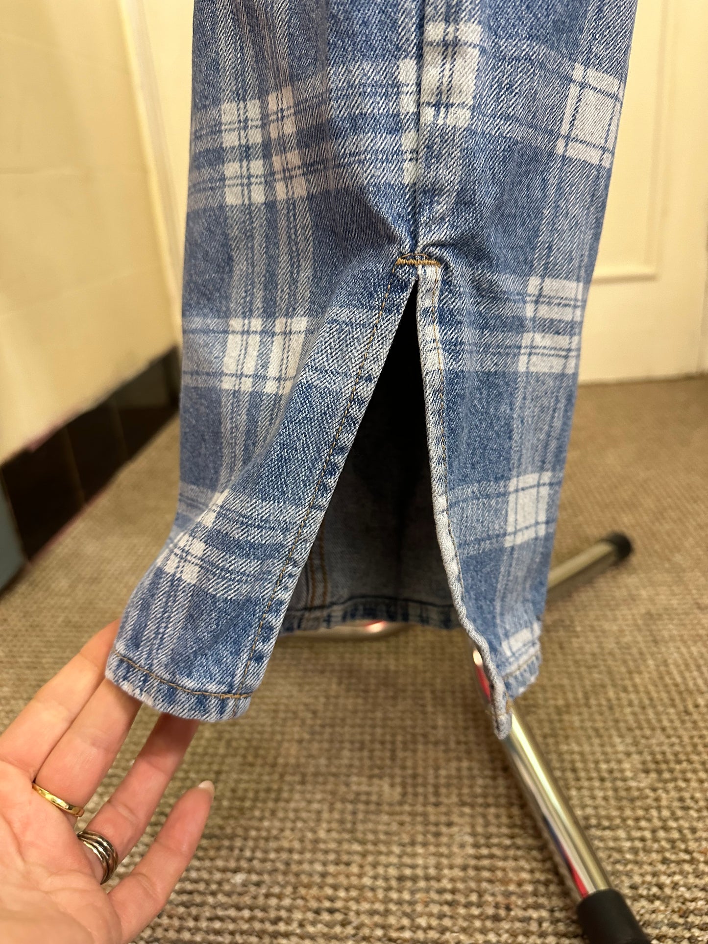 Divided Checkered Jeans, Size S