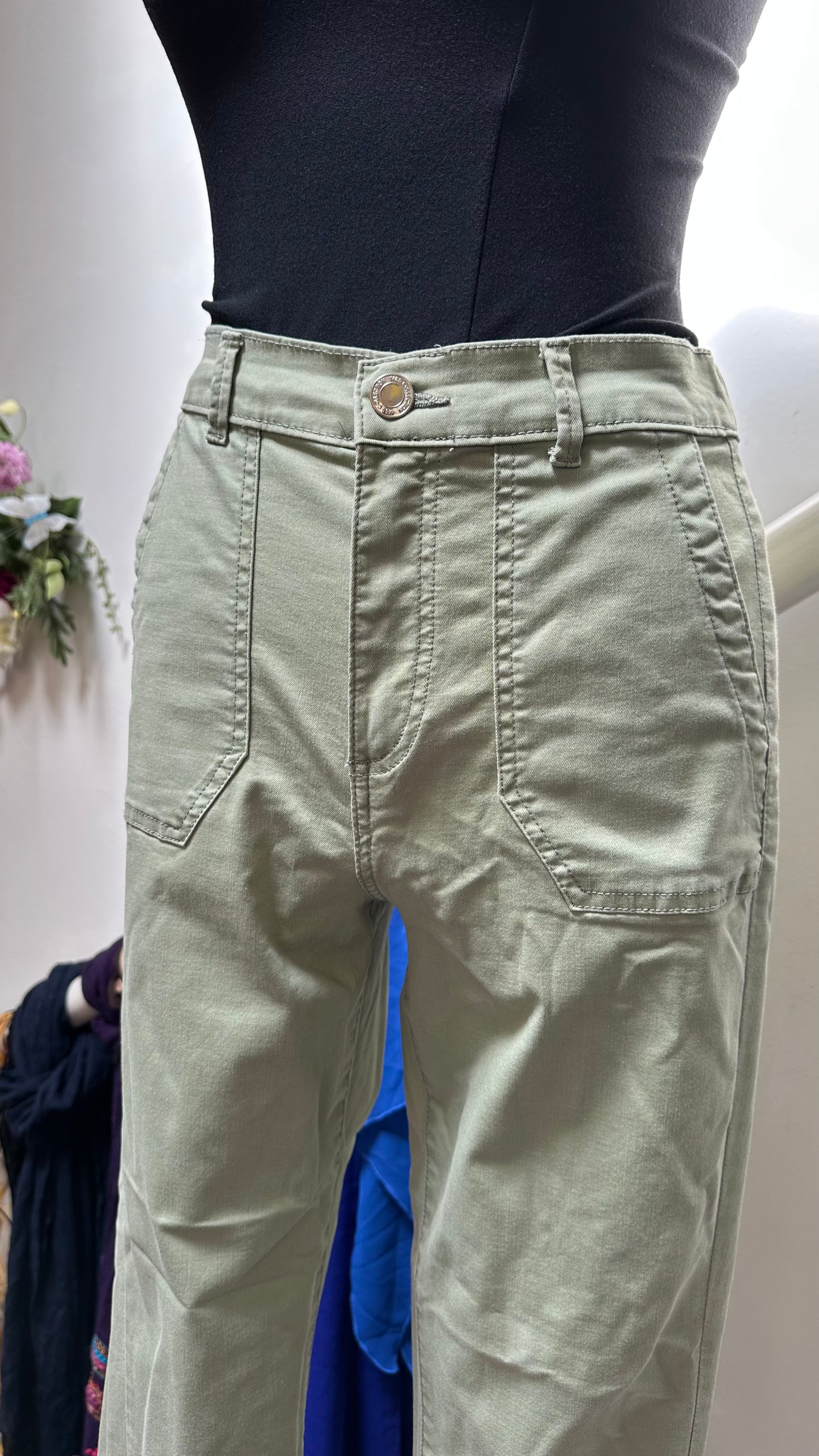 M&S Khaki Jeans Size 8
