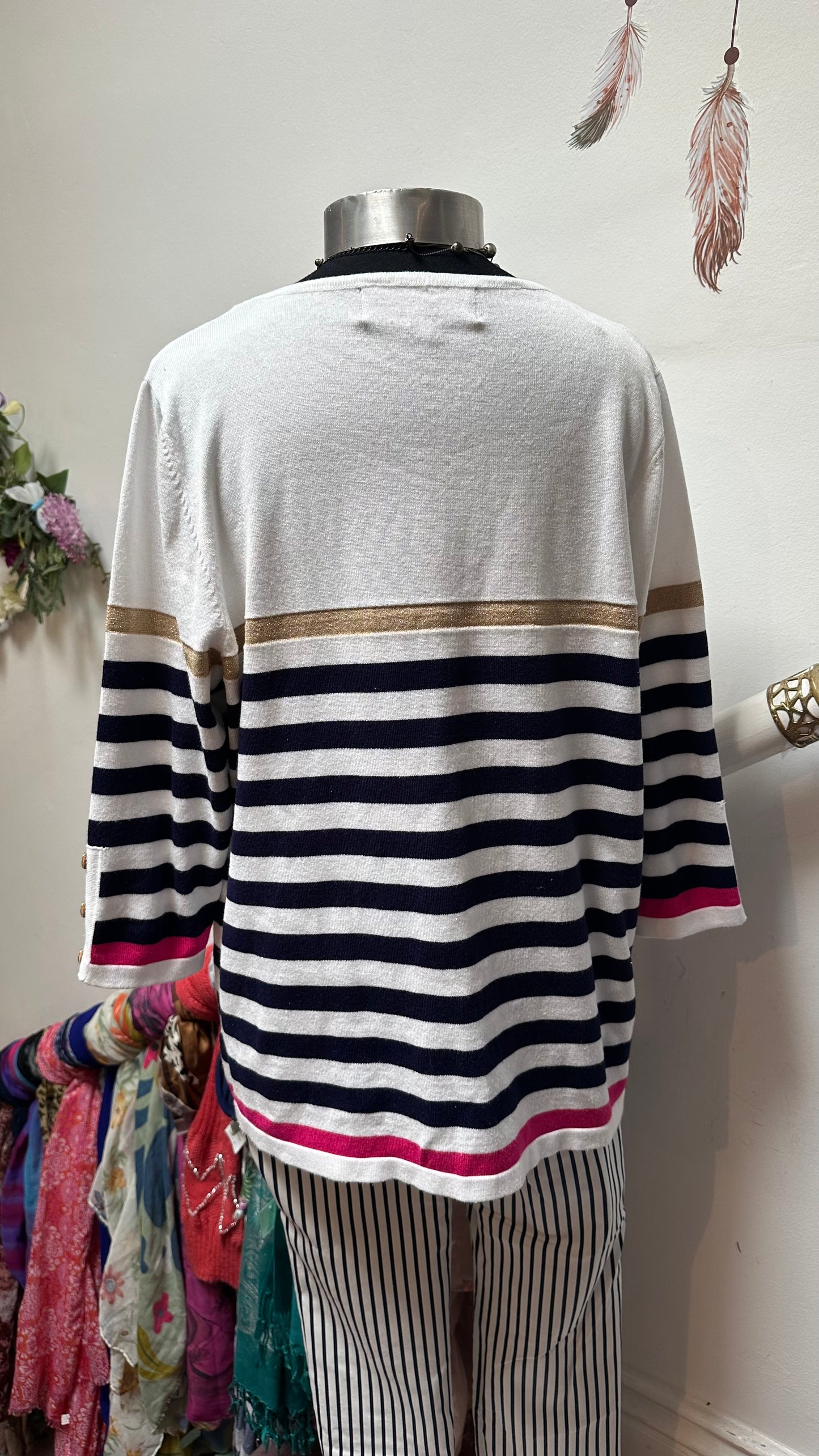Paco Striped Sweater Size 16