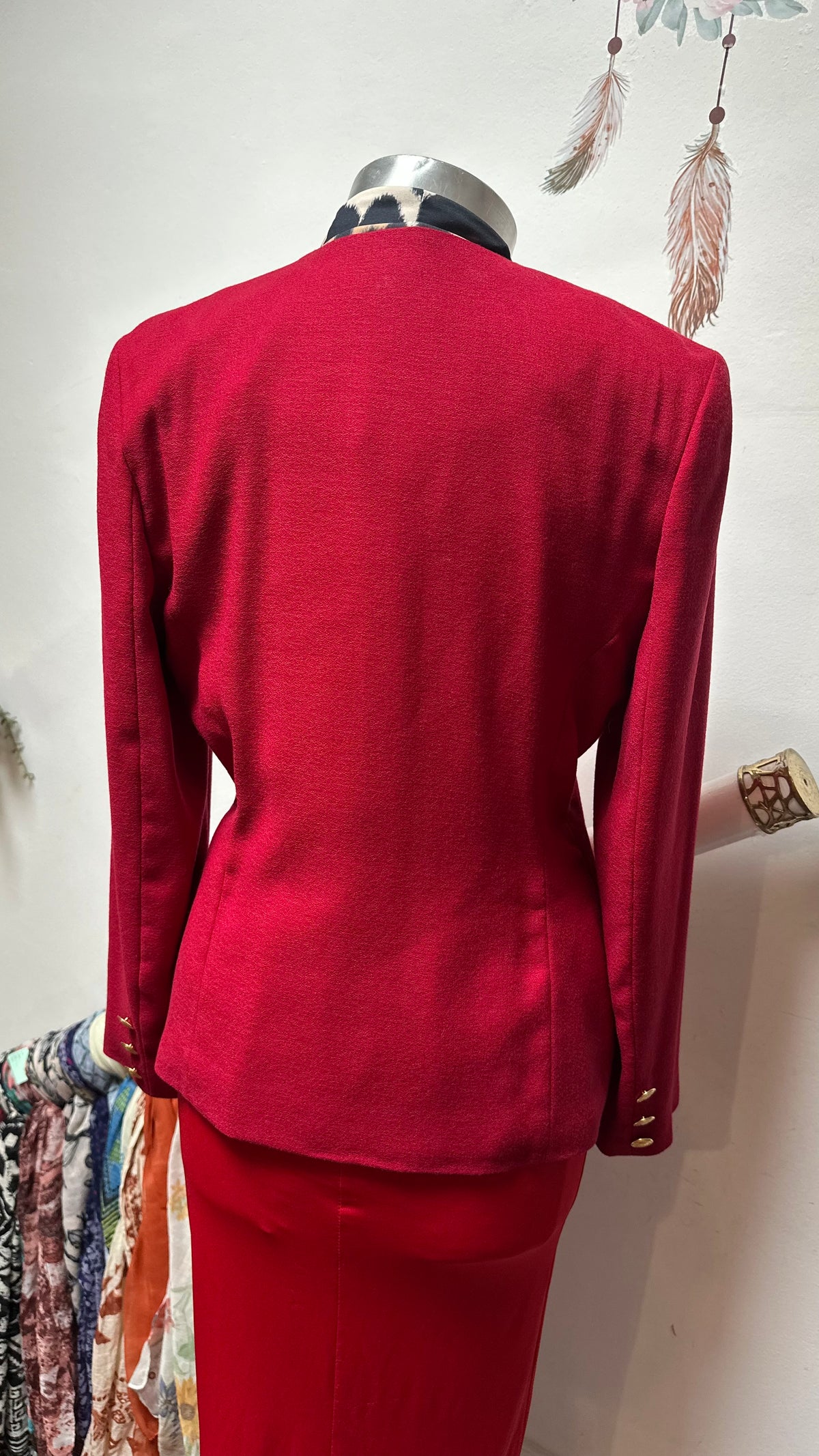 Stunning 100% Wool Red Jacket Size 10