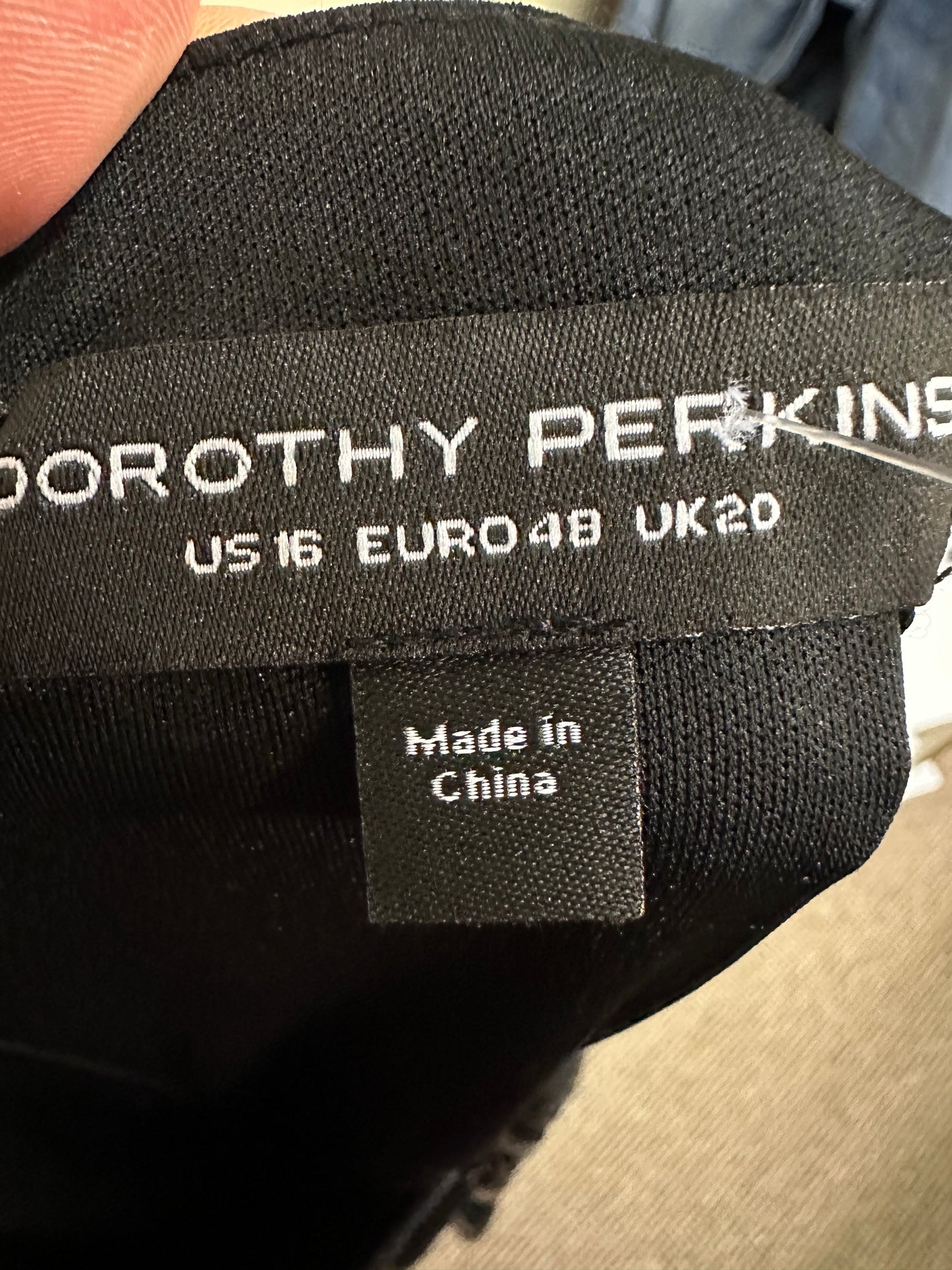 Dorothy Perkins Black & Silver Dress Size 20