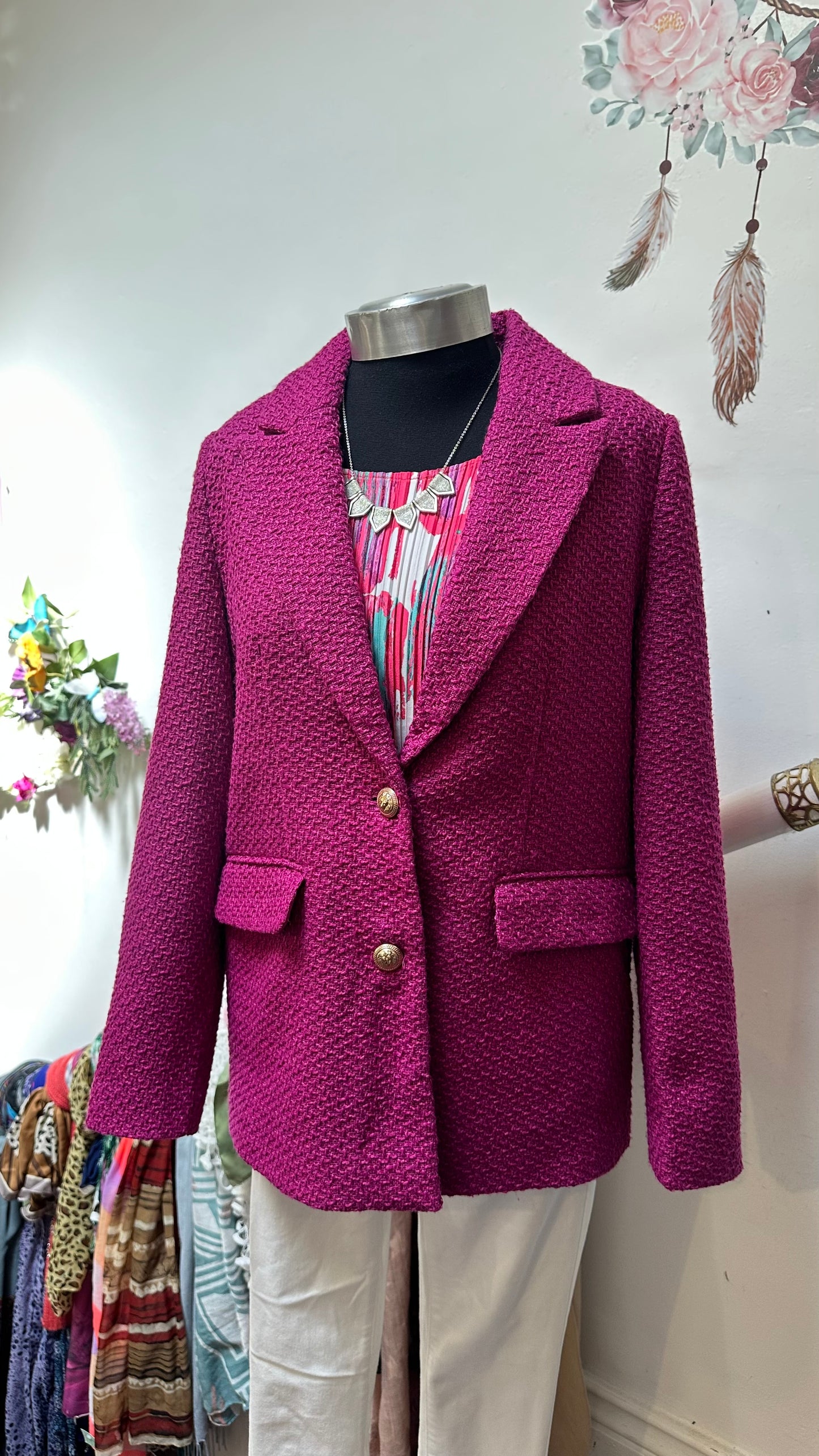 Vero Moda Fuschia Blazer Size M