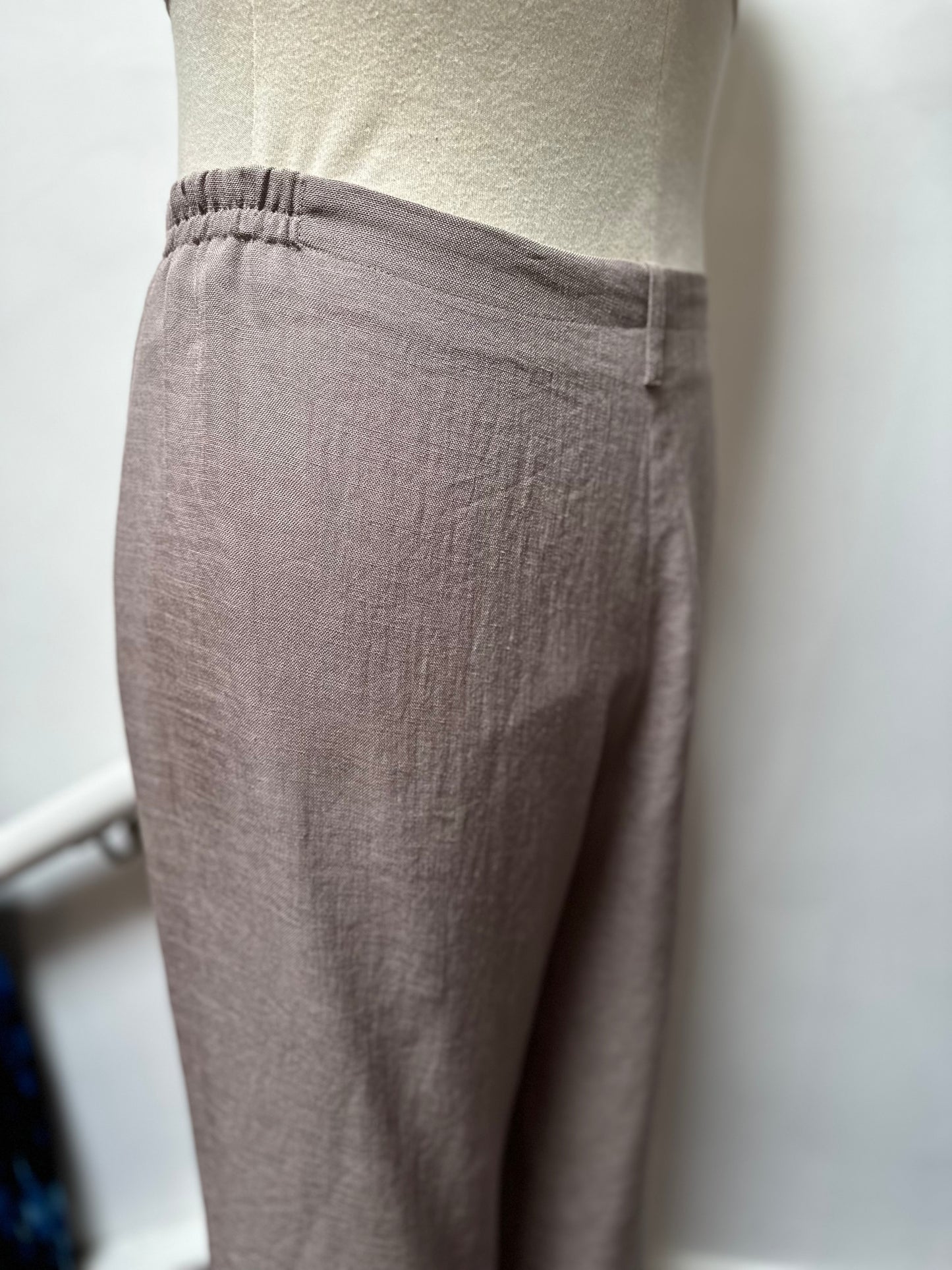 Personal Choice Beige Wide Leg Trousers, Size 22