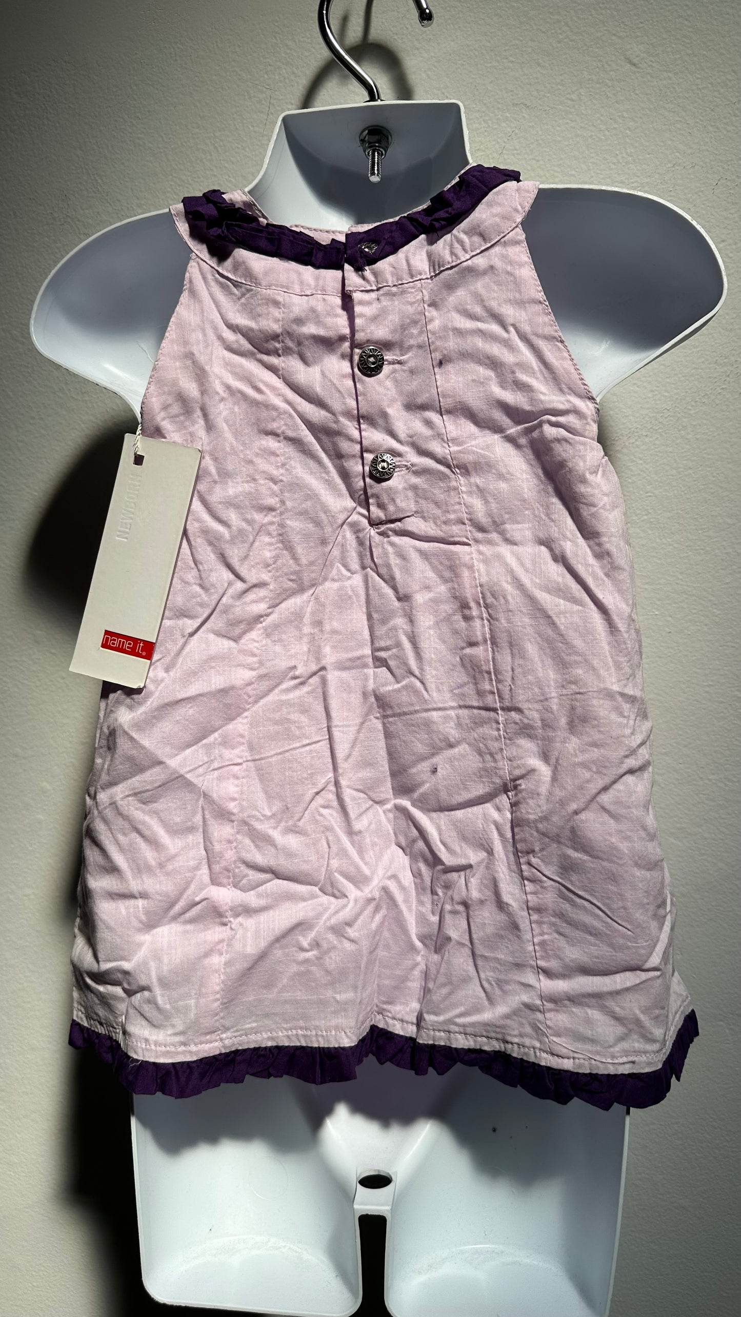 Name It Lilac Dress New with Tags Age 4-6m 100% Cotton