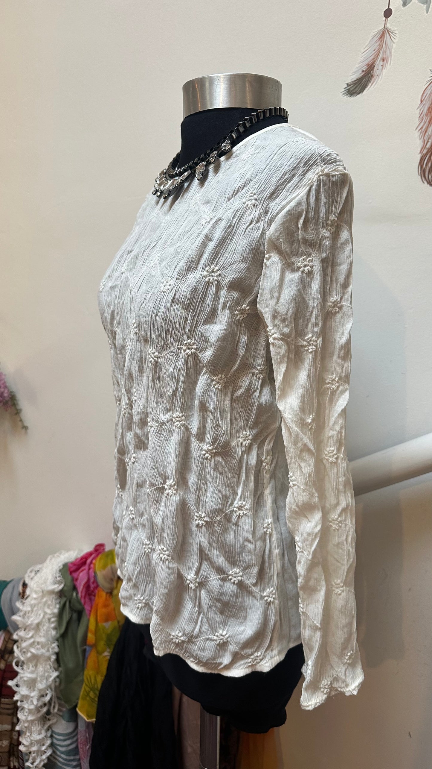 M&S Off White Top Size 12 but small fitting