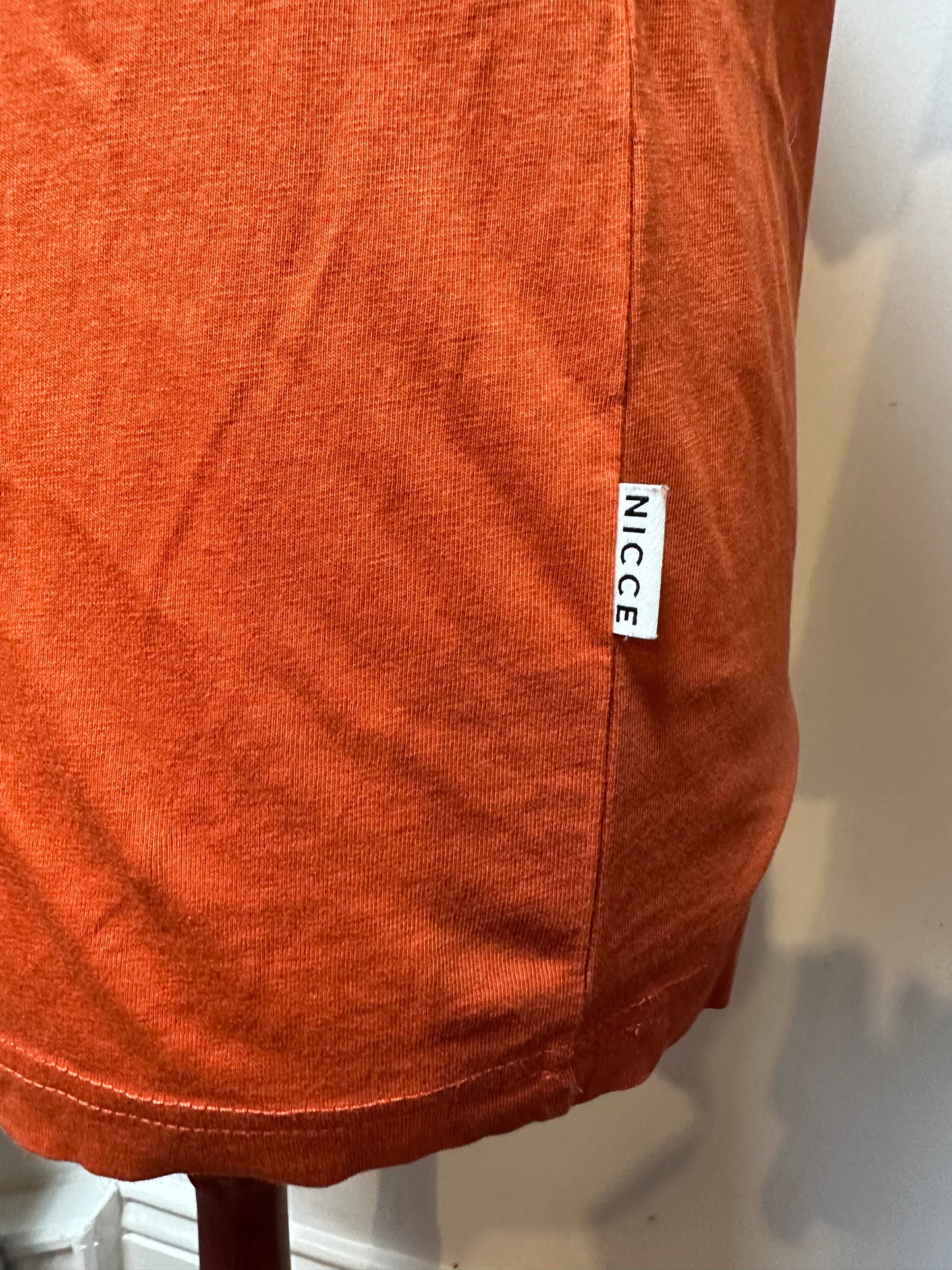 Nicce 100% Cotton Burnt Orange Tshirt Size S