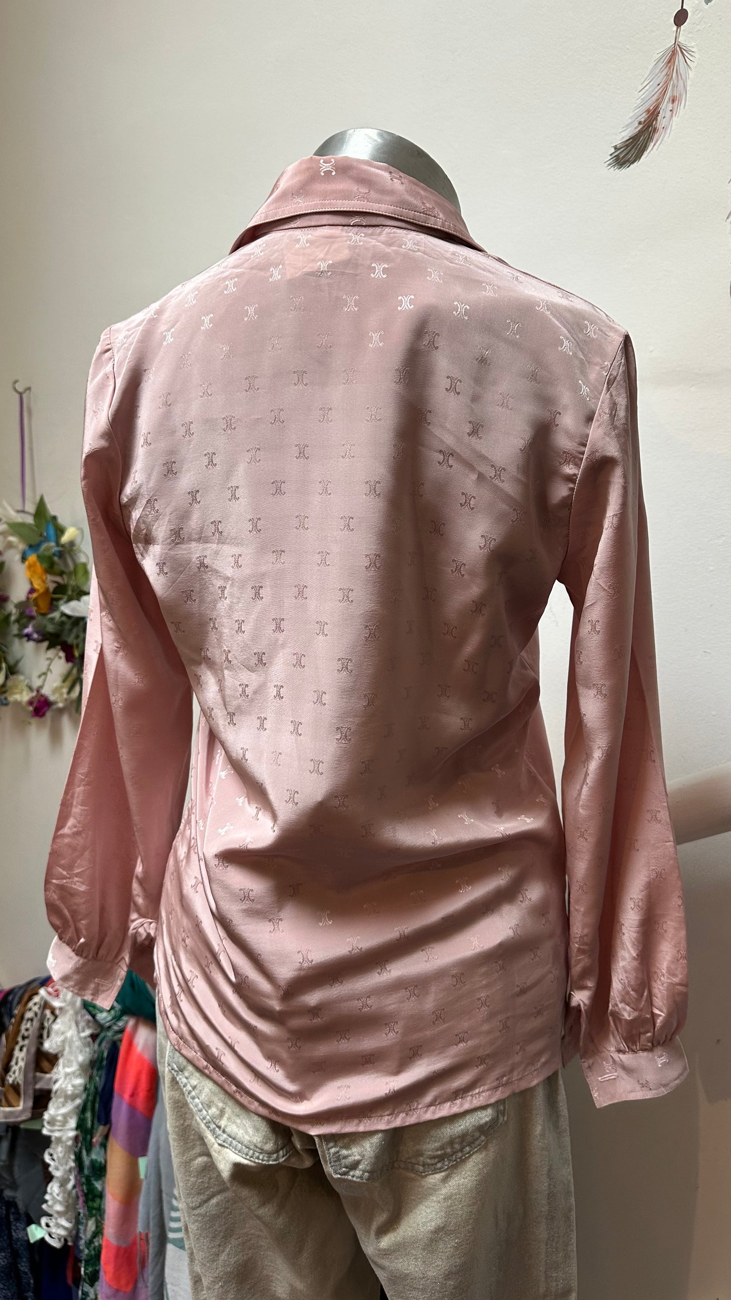 Blush a pink Vintage Blouse Size 10