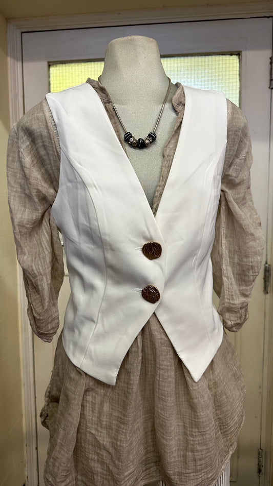 Missguided White Waistcoat Size XS New with Tags